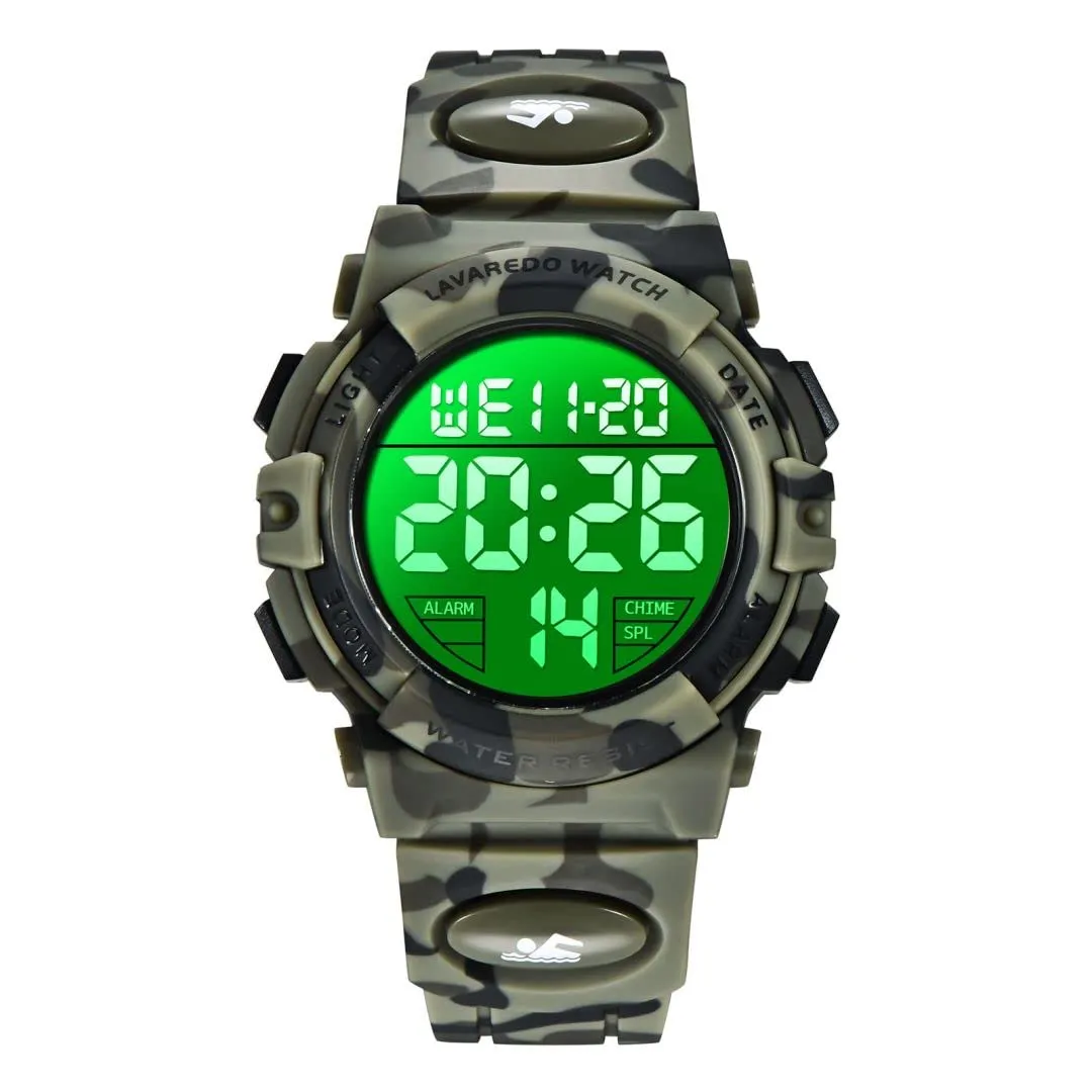 aswan watch Orologio Digitale Bambino con Sveglia e Cronometro, Blu S/M - immagine 1
