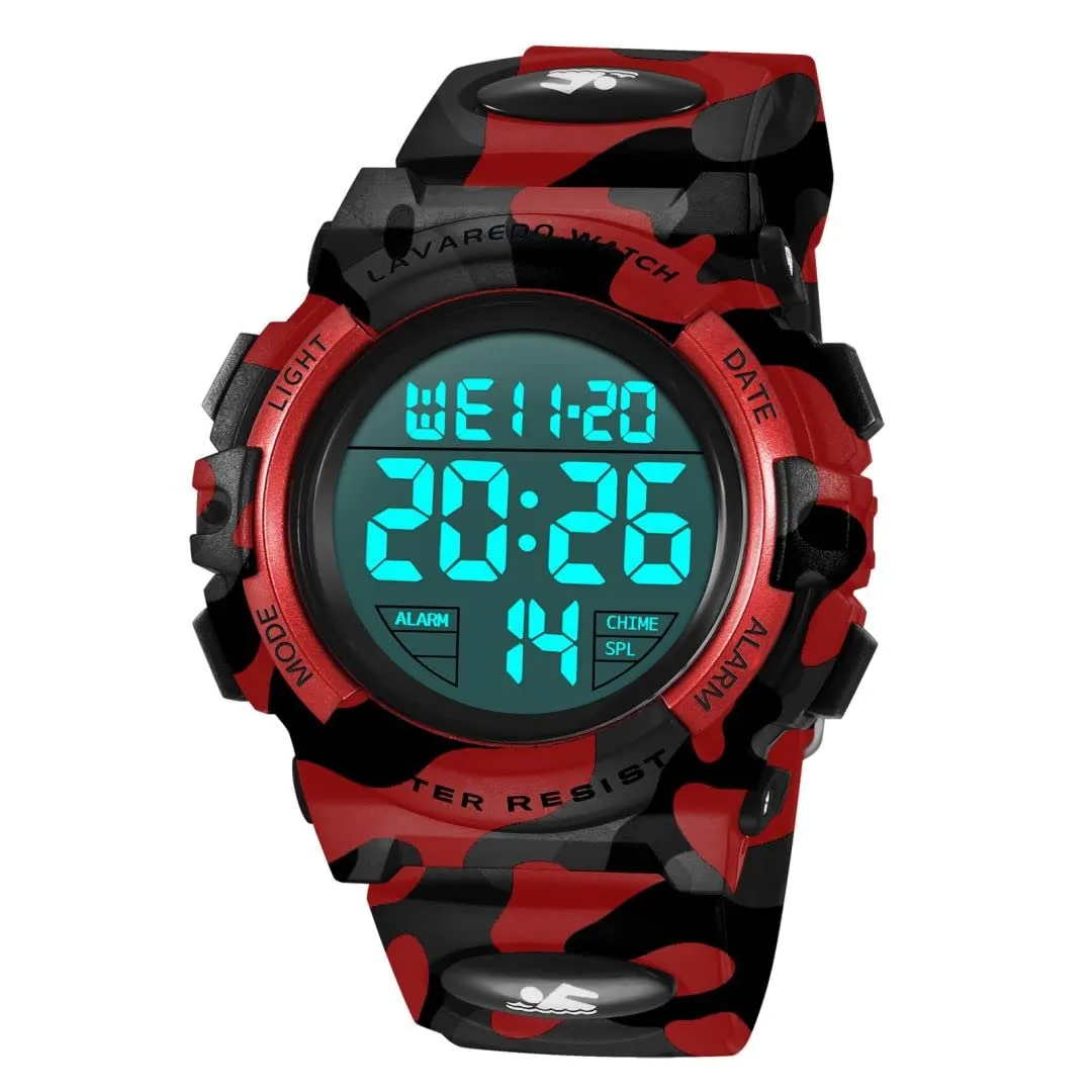 aswan watch Orologio Digitale Bambino con Sveglia e Cronometro, Blu S/M - immagine 1