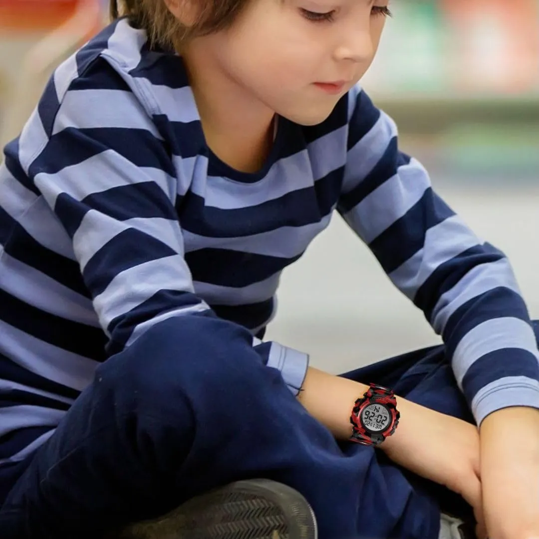 aswan watch Orologio Digitale Bambino con Sveglia e Cronometro, Blu S/M - immagine 4