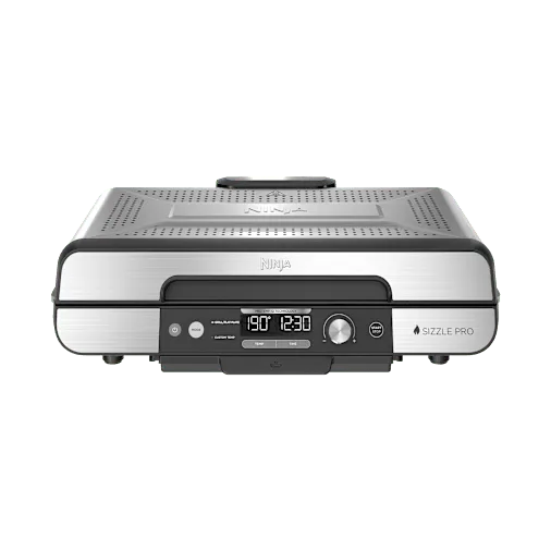 Ninja Sizzle Pro XL Griglia Elettrica e Piastra Liscia, Argento - immagine 1