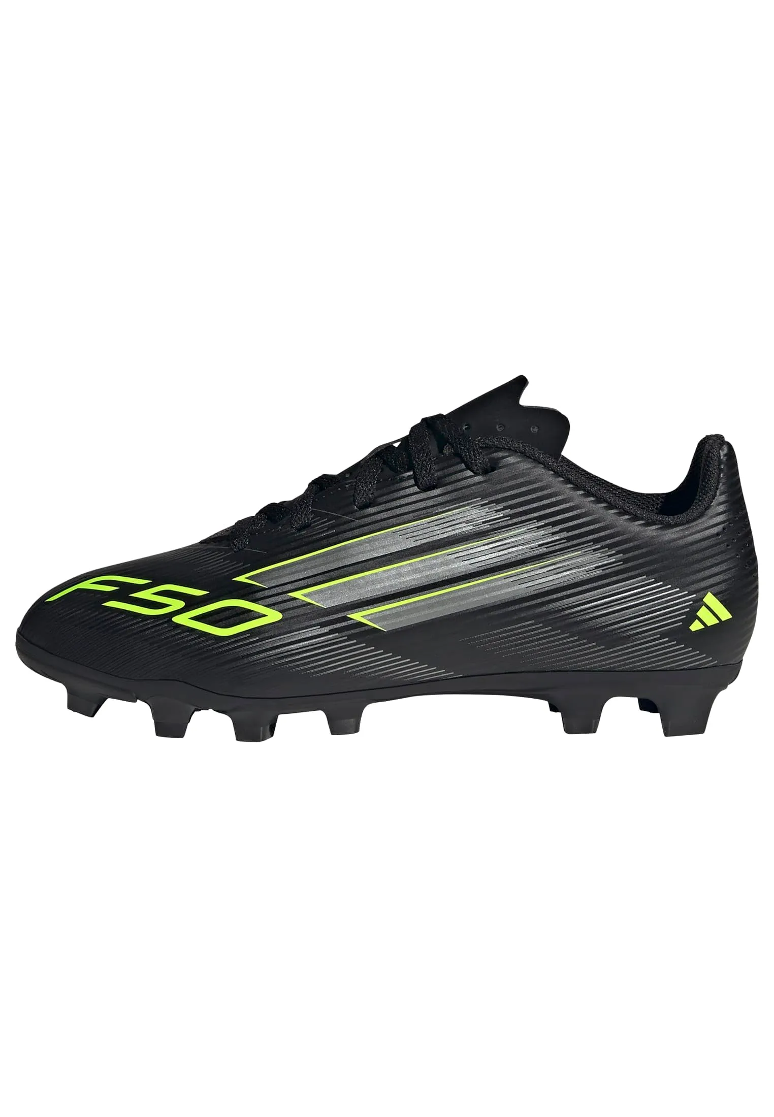 adidas F50 Club Firm Ground/Multi Ground Football Boots Kids, Core Black/Iron Metallic/Lucid Lemon, 28 EU - immagine 1