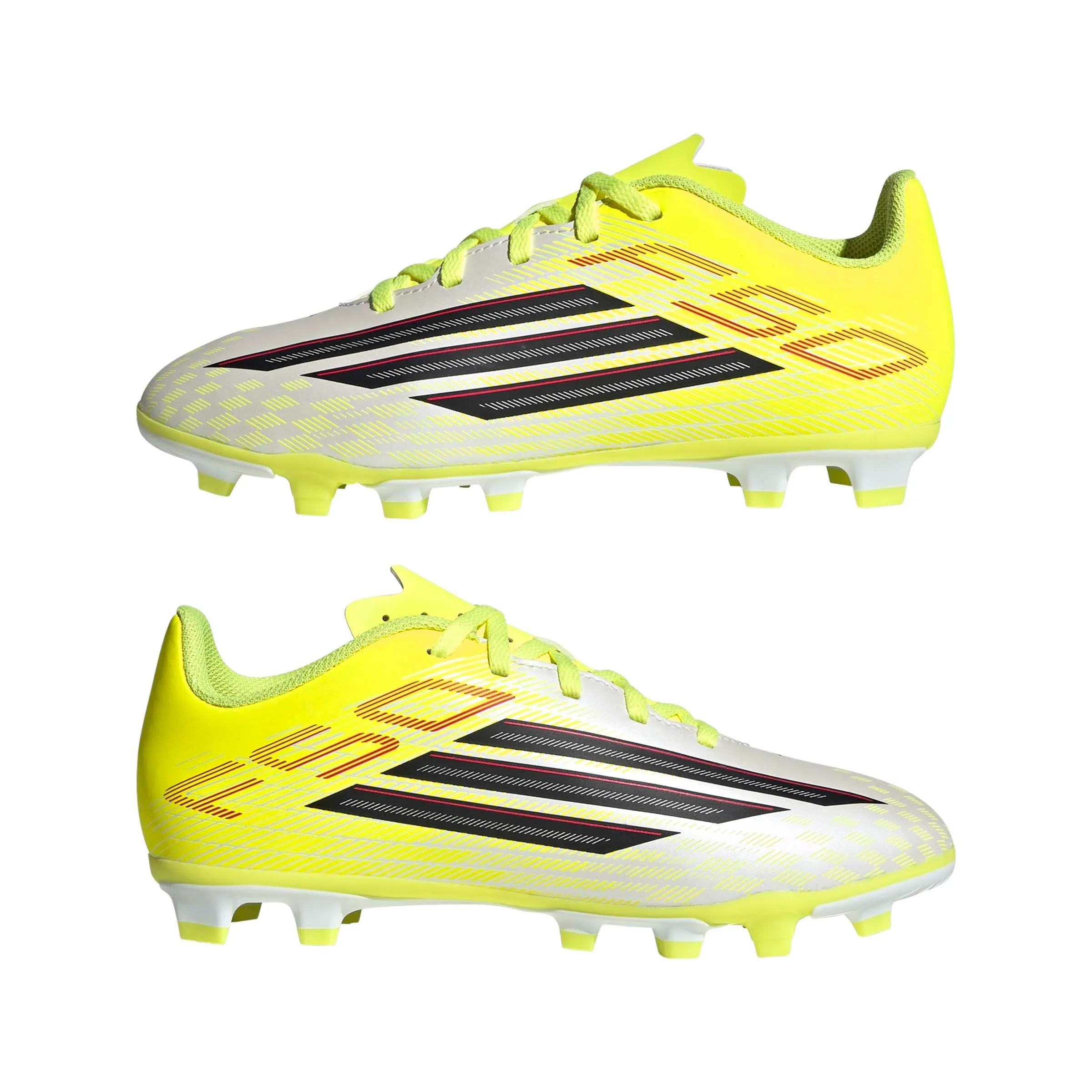 adidas F50 Club Firm Ground/Multi Ground Football Boots Kids, Team Solar Yellow 2/Core Black/Lucid Red, 38 EU - immagine 8