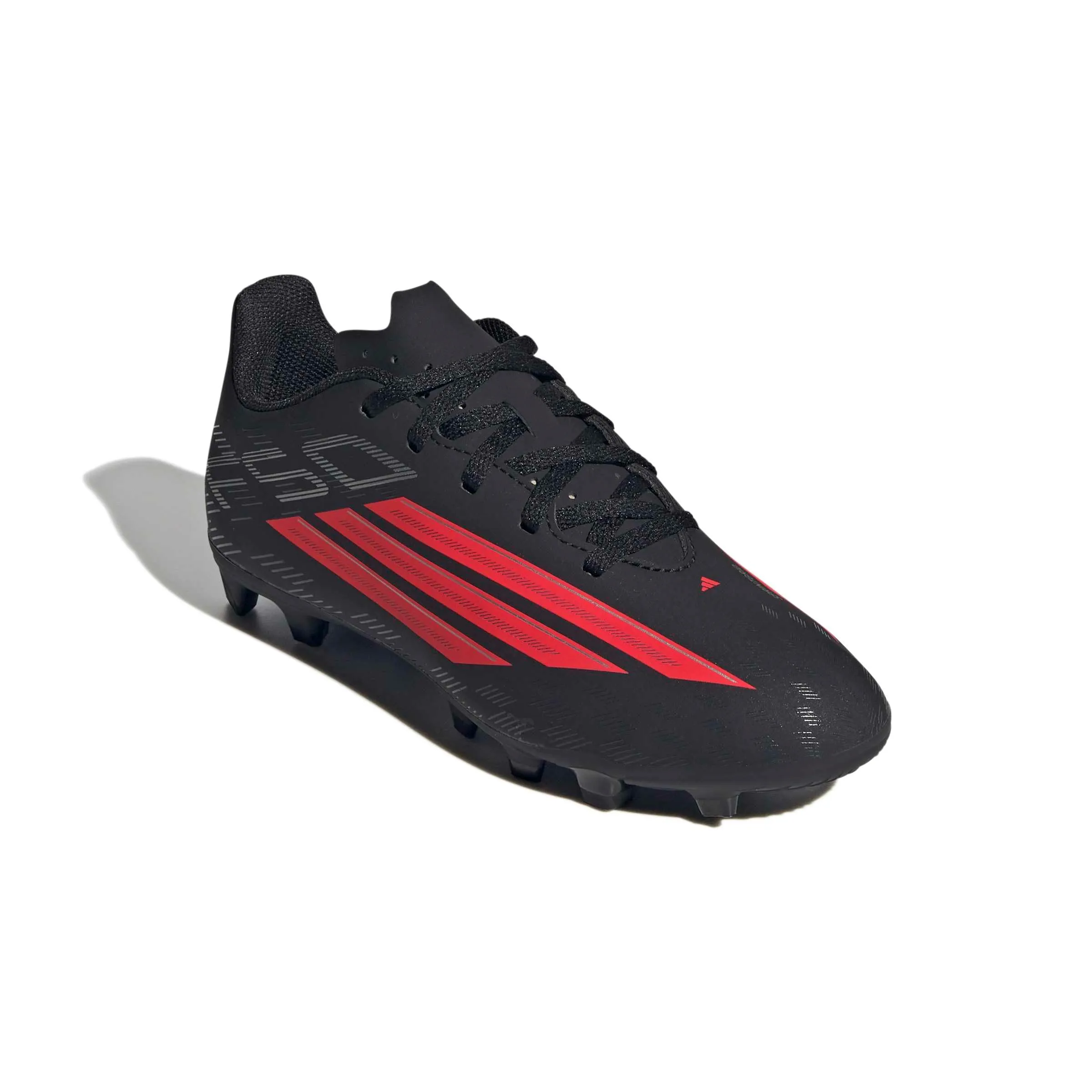 adidas F50 Club Firm Ground/Multi Ground Football Boots Kids, Core Black/Lucid Red/Core Black, 33.5 EU - immagine 4