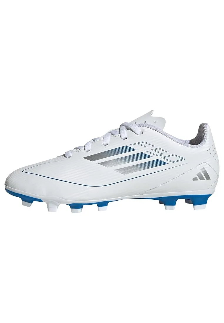 adidas Kids F50 Club Firm/Multi-Ground Junior Football Shoes - Cloud White Silver Metallic - immagine 1