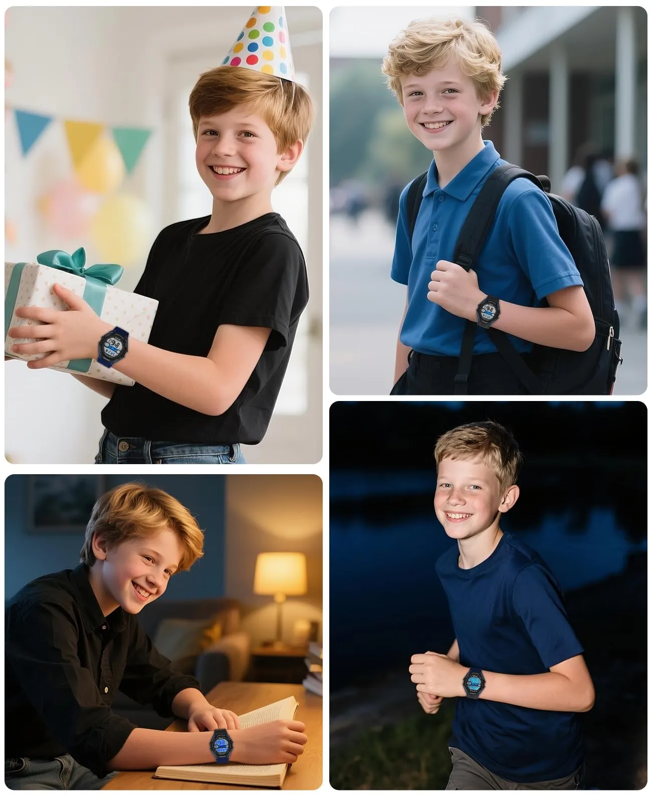 SOCICO Orologio Digitale Impermeabile 5ATM con Luce 7 Colori per Bambini - immagine 8