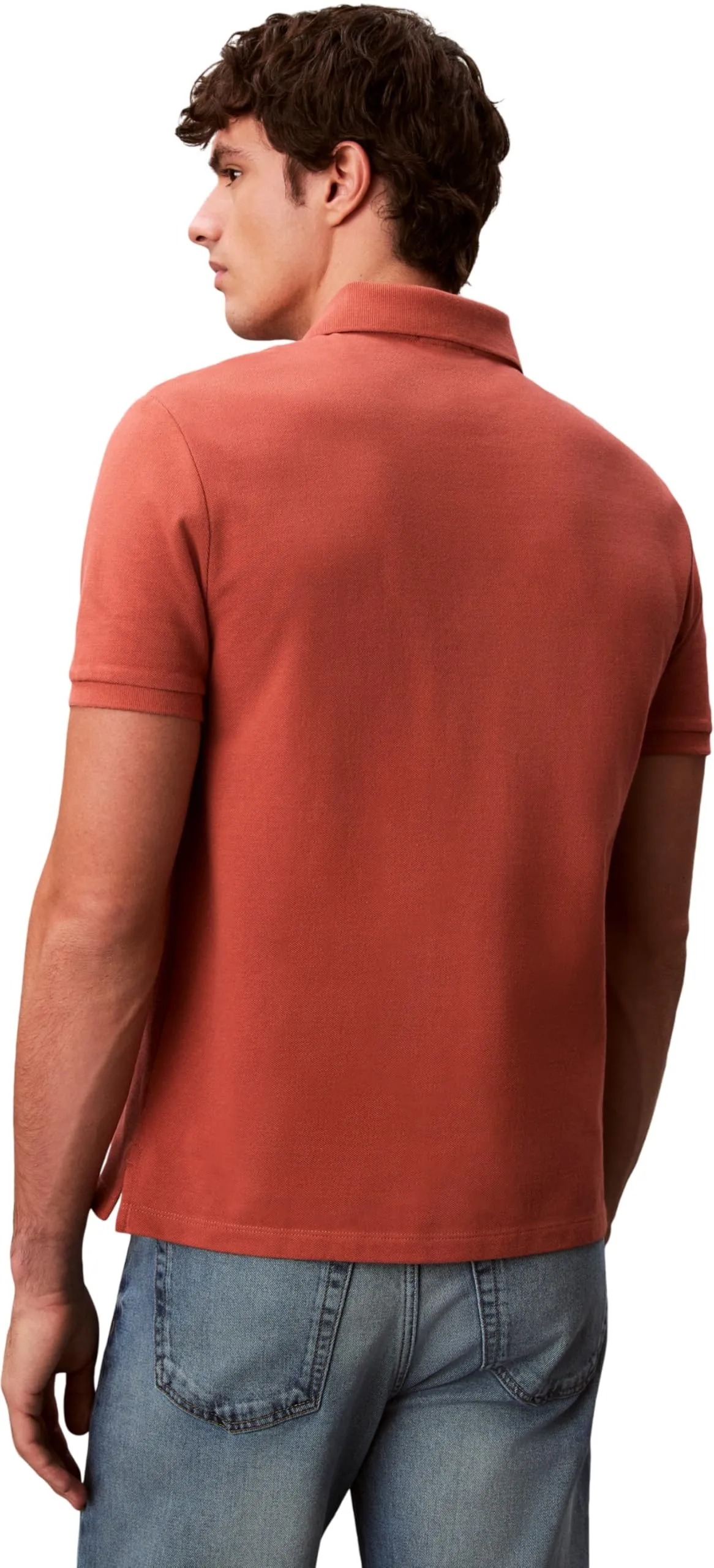 Calvin Klein Maglietta Polo Maniche Corte Monogram Pique in Cotone, Faded Flower, S - immagine 2
