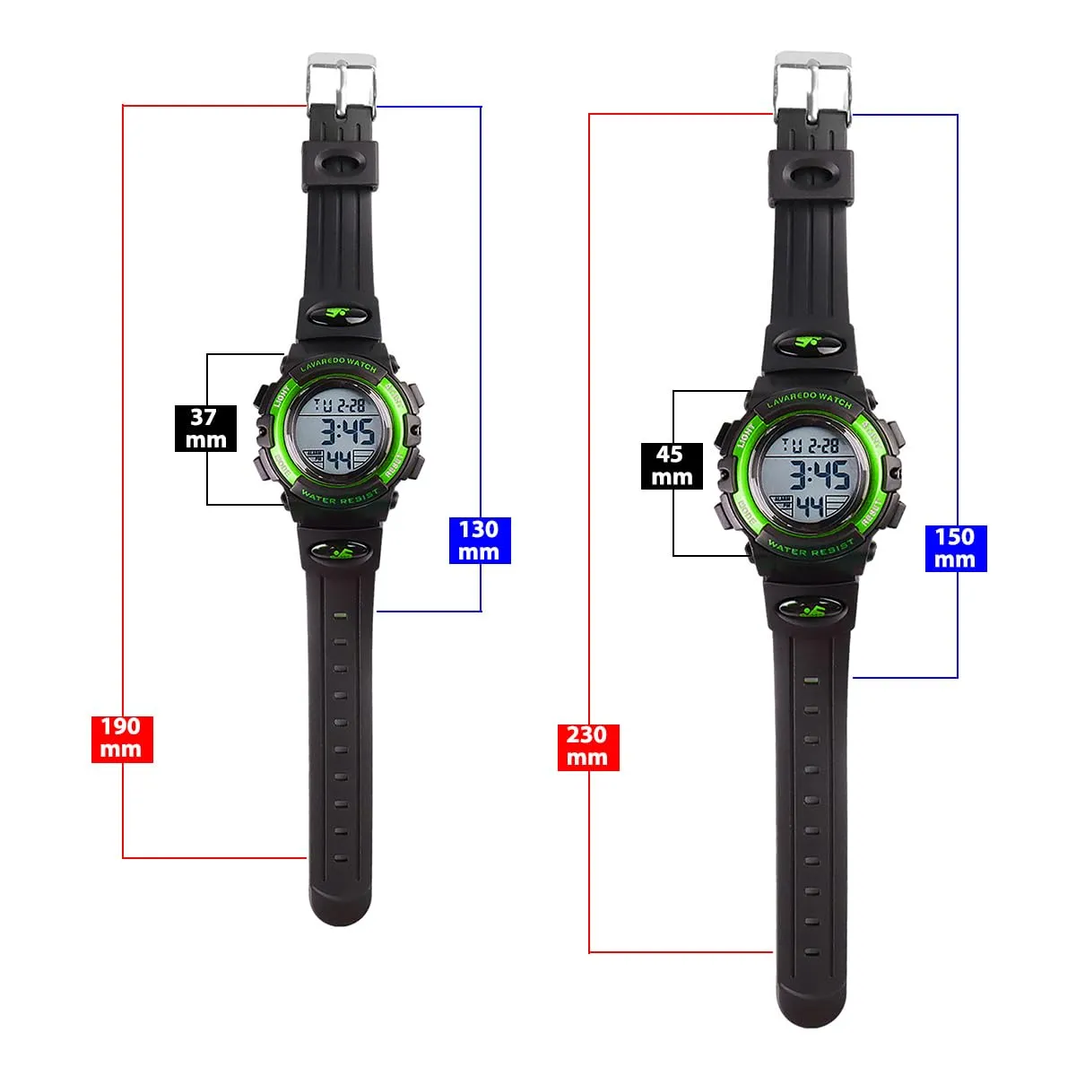 aswan watch Orologio Digitale Bambino con Sveglia e Cronometro, Blu S/M - immagine 4