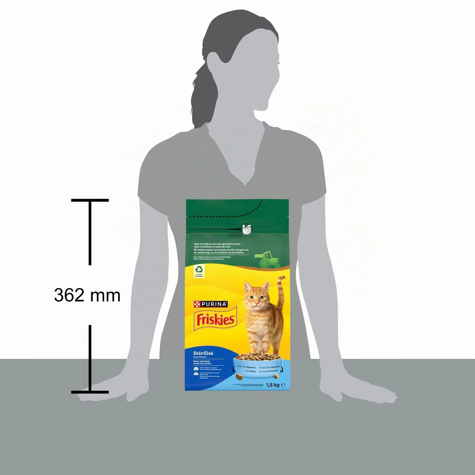 Friskies Crocchette per Gatti Adulti Sterilizzati Salmone e Verdure, 1,5 kg - immagine 5