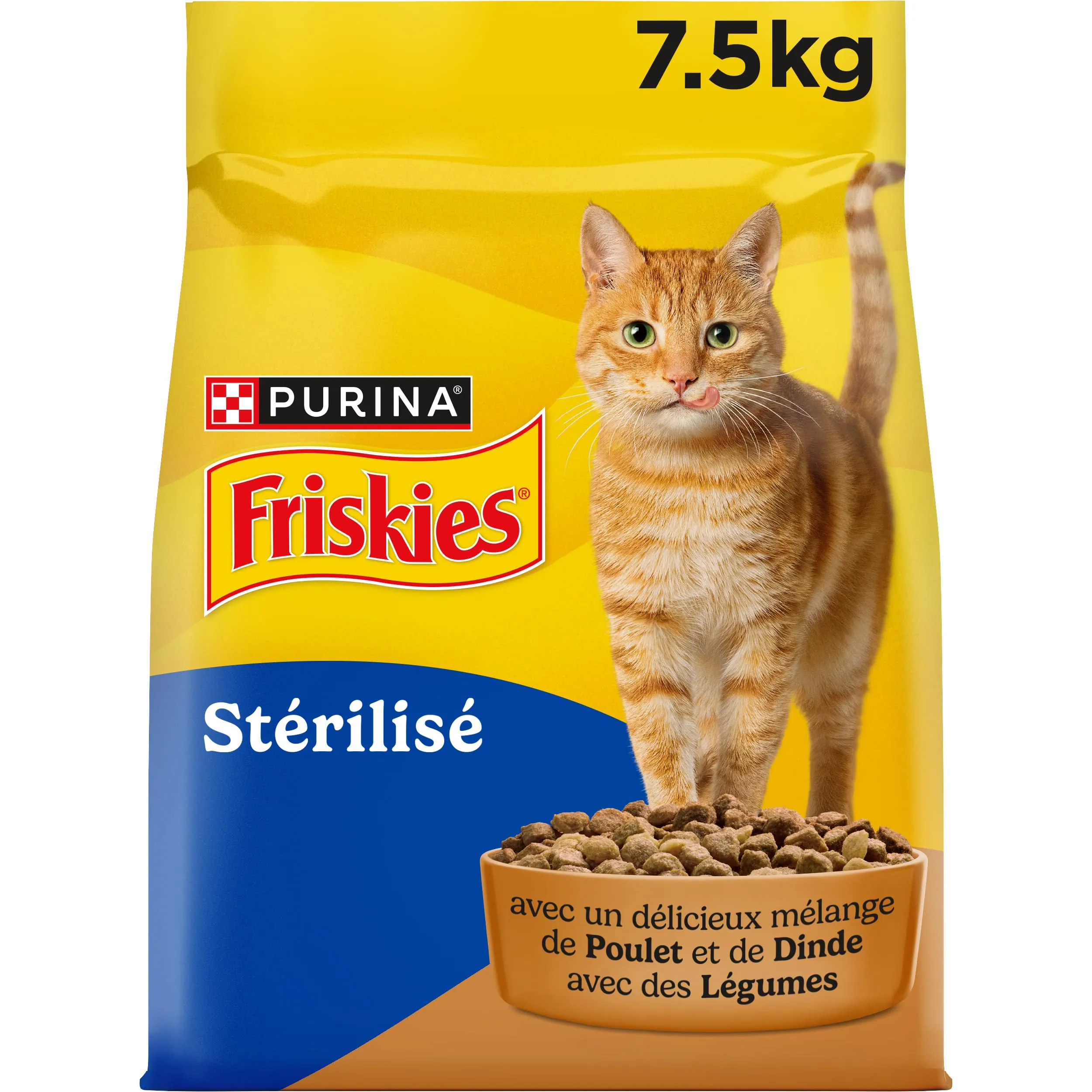 Friskies Crocchette per Gatti Adulti Sterilizzati Pollo e Tacchino, 7,5 kg - immagine 1