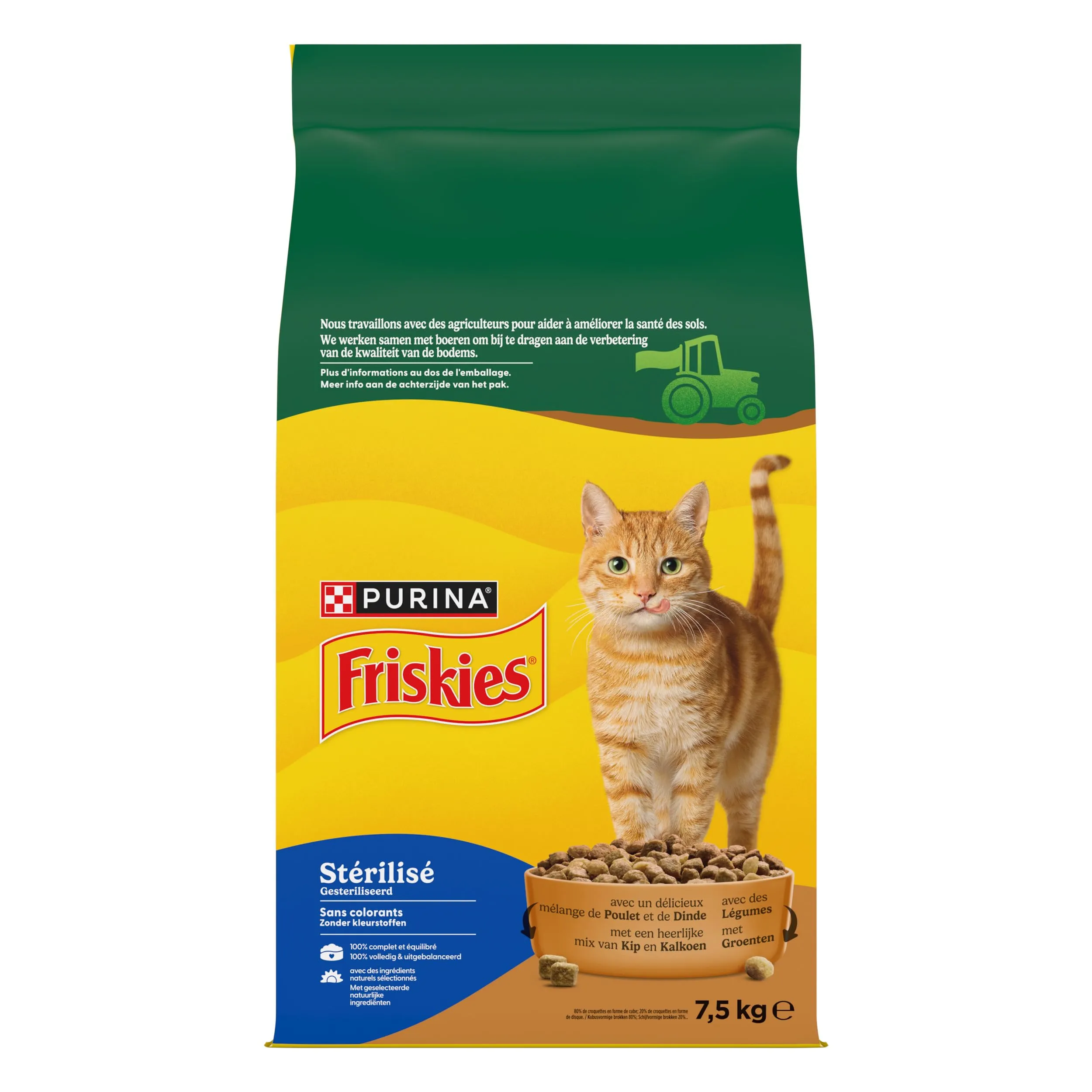 Friskies Crocchette per Gatti Adulti Sterilizzati Pollo e Tacchino, 7,5 kg - immagine 2