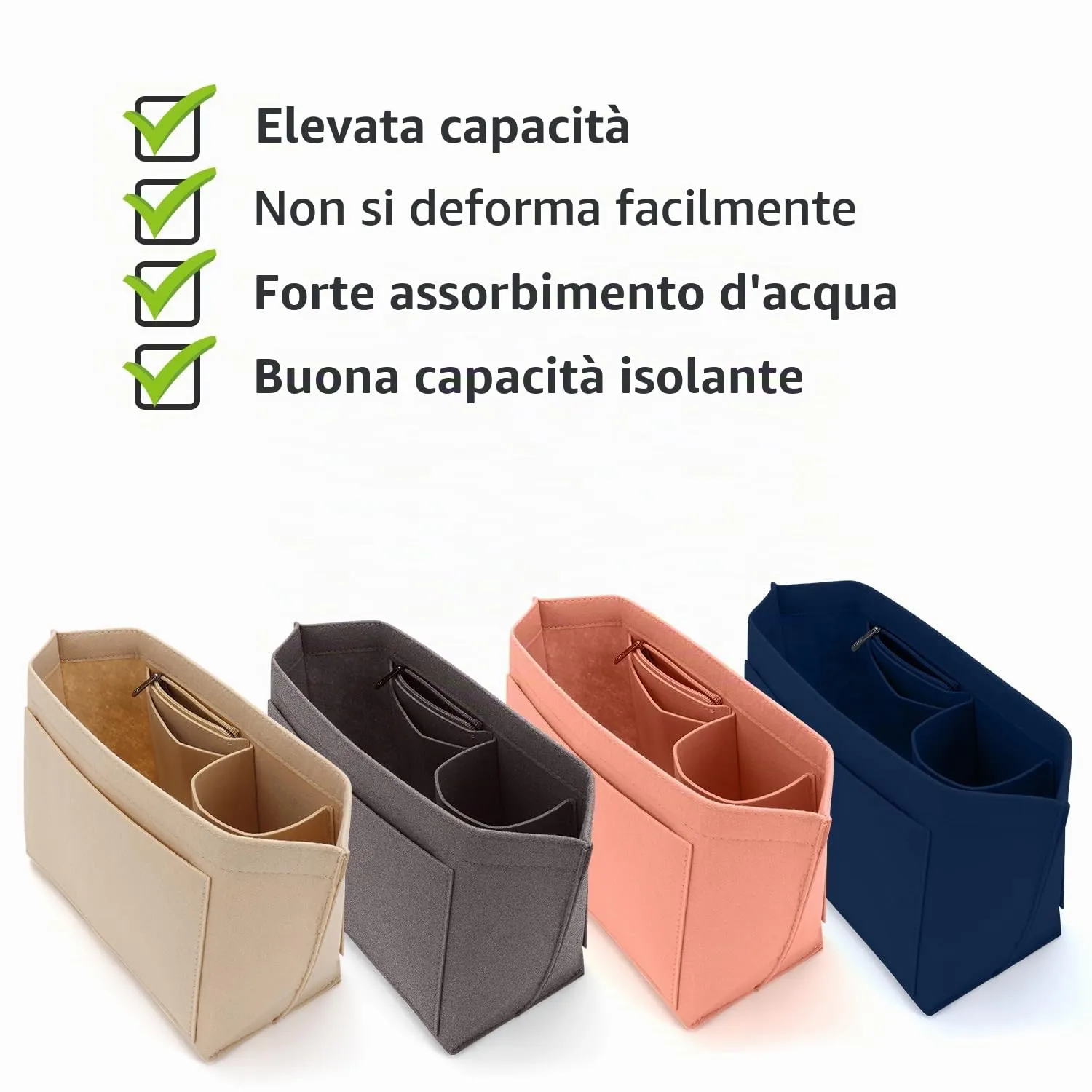 ZOLGINAH Organizer in Feltro per Longchamp Le Pliage, Blu, L - immagine 7