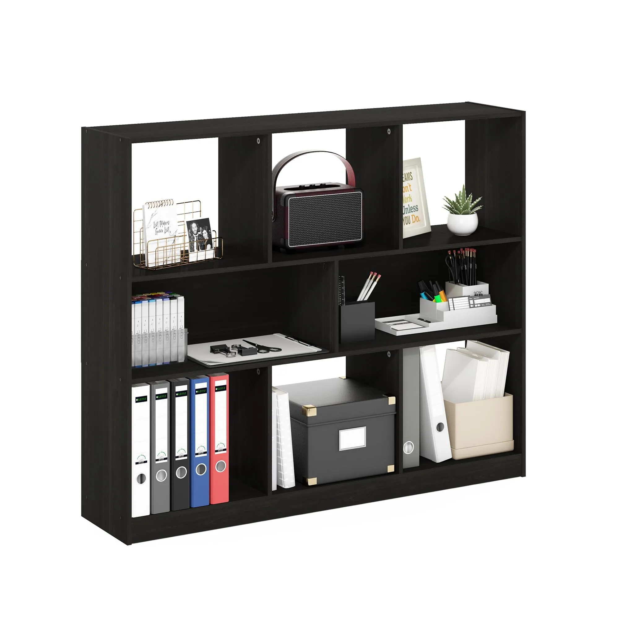 Furinno Daly Libreria a 8 Cubi Orizzontali, Caffè Scuro - immagine 4