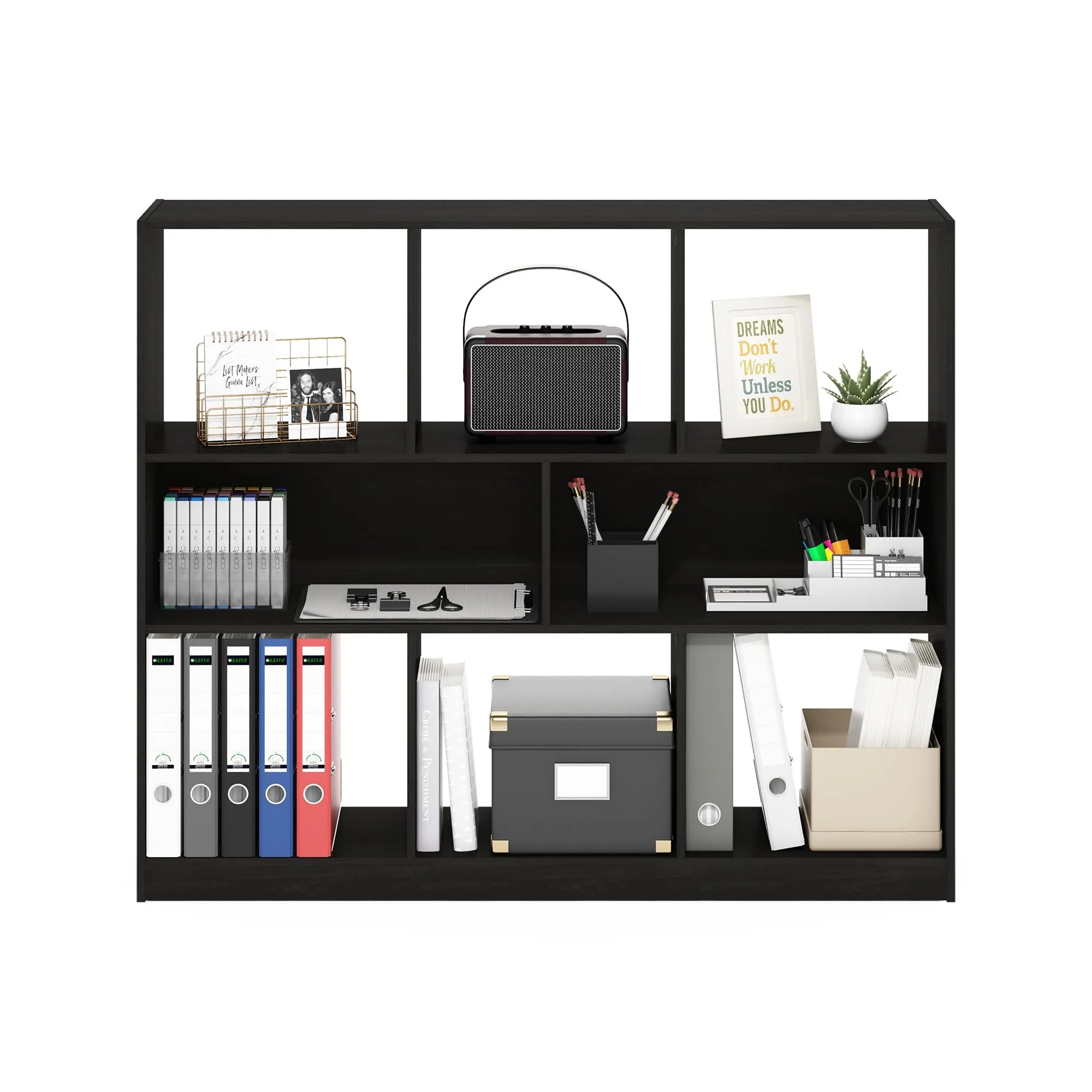 Furinno Daly Libreria a 8 Cubi Orizzontali, Caffè Scuro - immagine 5