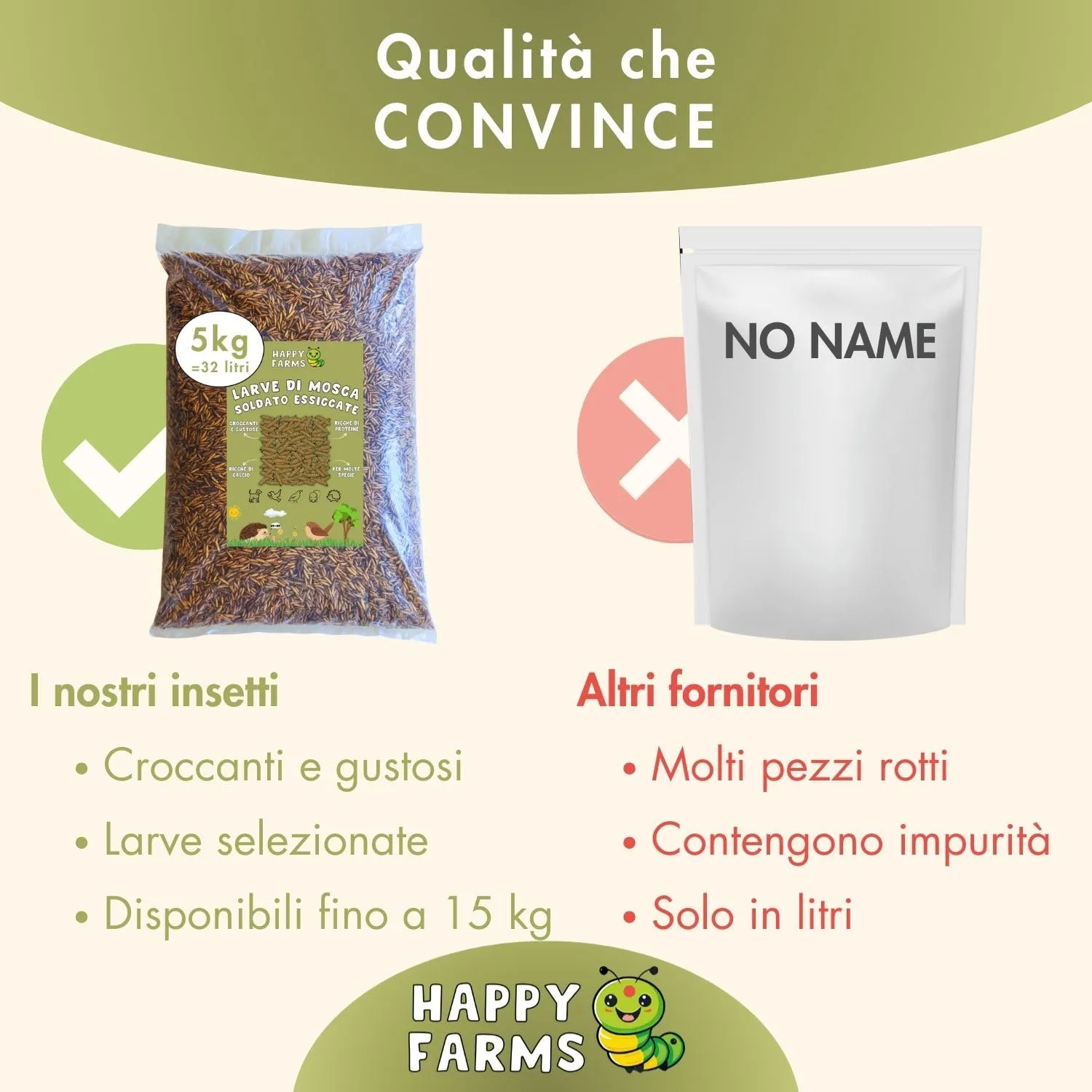 BSF Cycle Larve di mosca soldato essiccate, 5 kg - immagine 5
