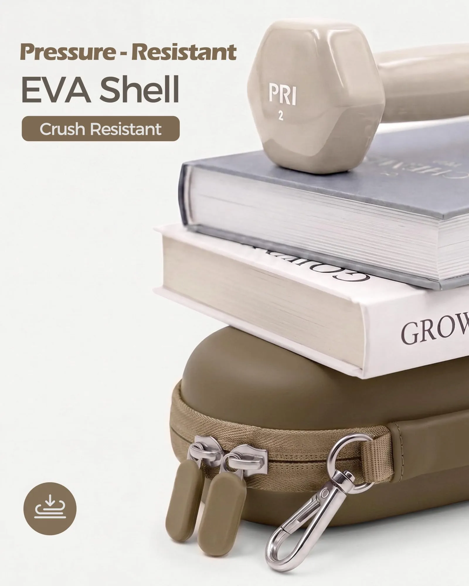 ProCase Custodia per 2 paia di occhiali da sole in EVA Marrone Kaki - immagine 6