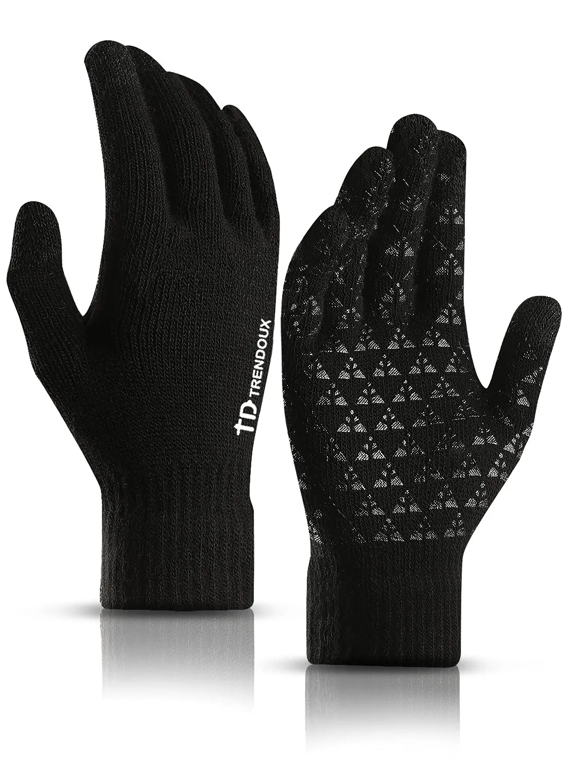 TRENDOUX Guanti Invernali Touchscreen Unisex, Nero, Taglia S - immagine 1