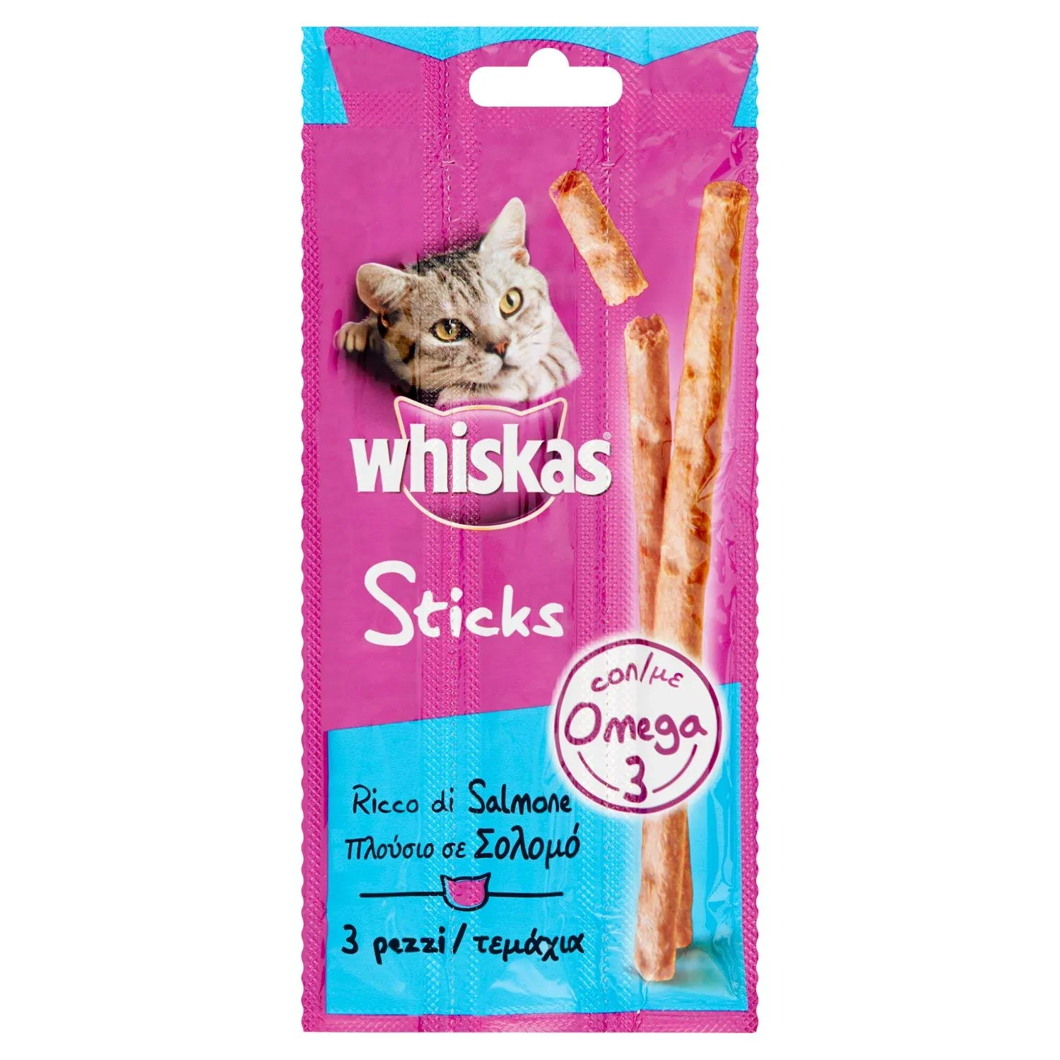 Whiskas Sticks per Gatti con Salmone, 3 Pezzi, 18g - immagine 1
