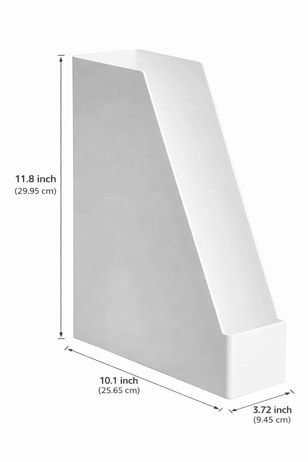Amazon Basics Plastic Organizer Portariviste, Bianco, Confezione da 2 - immagine 3