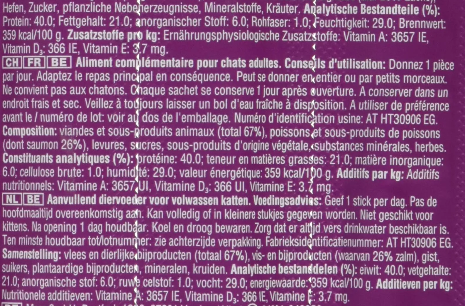 Whiskas Snack per Gatti Sticks Salmone 36 g (Confezione da 14) - immagine 5