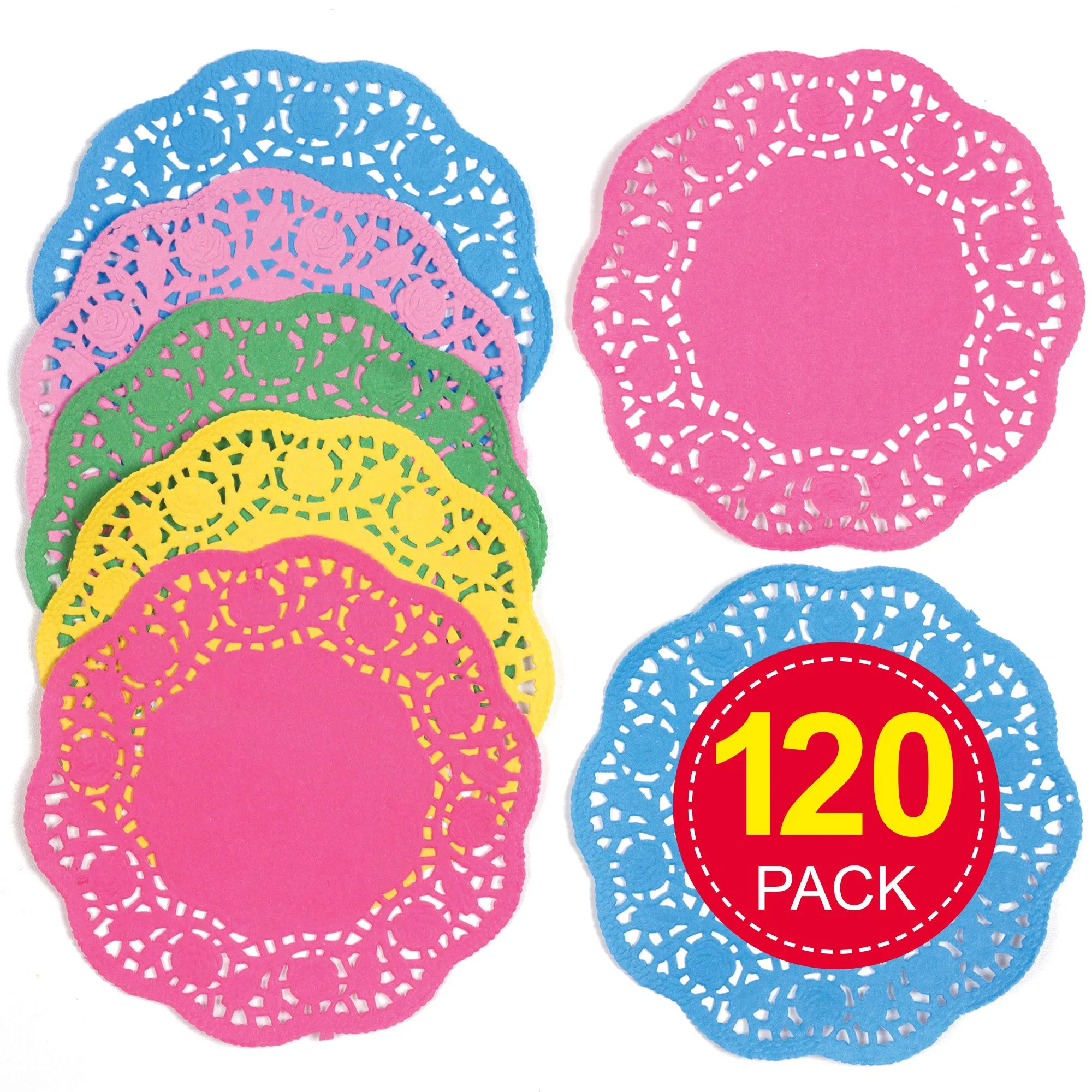Baker Ross Centrini in Carta Colorata per Lavoretti Creativi e Fai da Te, 16.5 cm, 120 pezzi - immagine 2