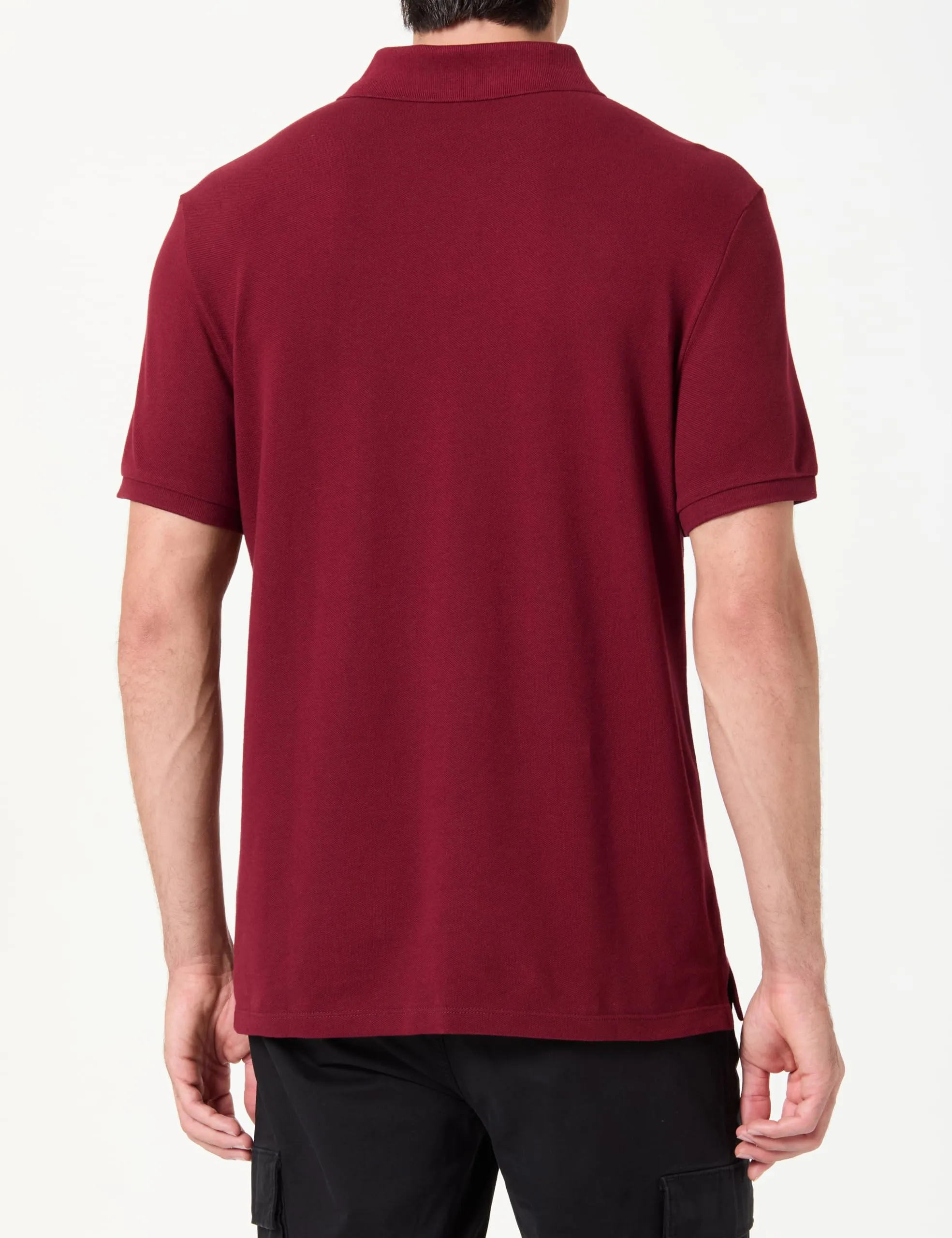 Calvin Klein Monogram Pique Cotton Short Sleeve Polo Shirt, Renaissance Red, XXL - immagine 3