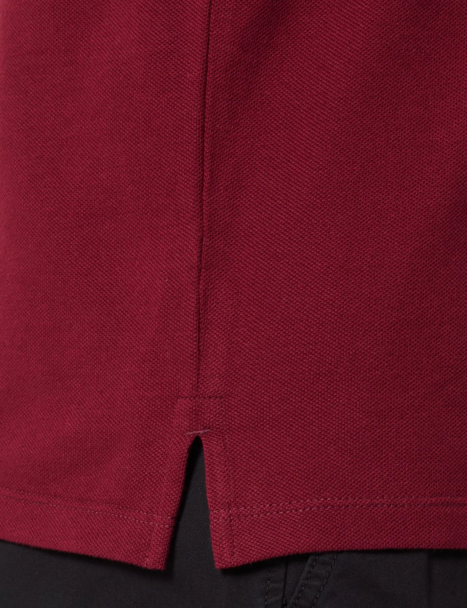 Calvin Klein Uomo Maglietta Polo Maniche Corte Monogram Pique in Cotone, Rosso (Renaissance Red), S - immagine 4