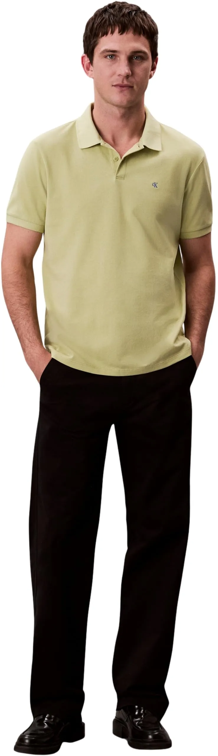 Calvin Klein SS Monogram Pique Polo Lv040Em269, Beige (Winter Pear), XL - immagine 5