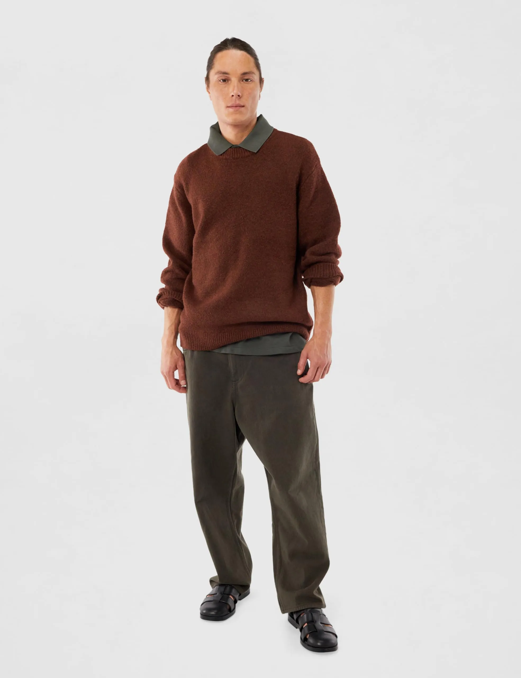 Calvin Klein Uomo Maglietta Polo Maniche Corte Monogram Pique in Cotone, Marrone (Beluga), M - immagine 6