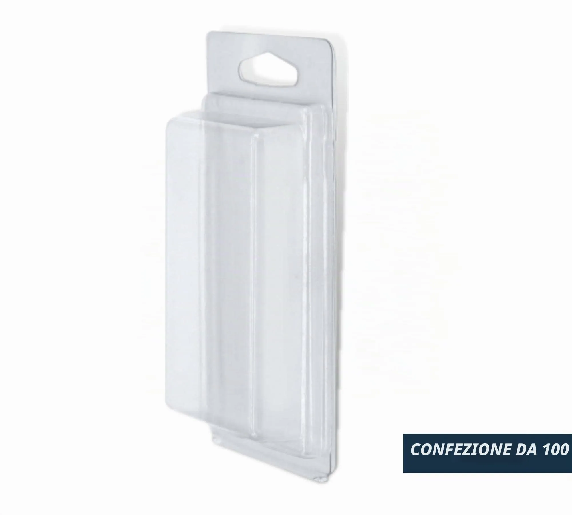 DOJA Barcelona Scatole Blister Auto-Chiusura in A-PET, Interno 99x61x15 mm, Esterno 135x75x25 mm, 100 Pezzi - immagine 2