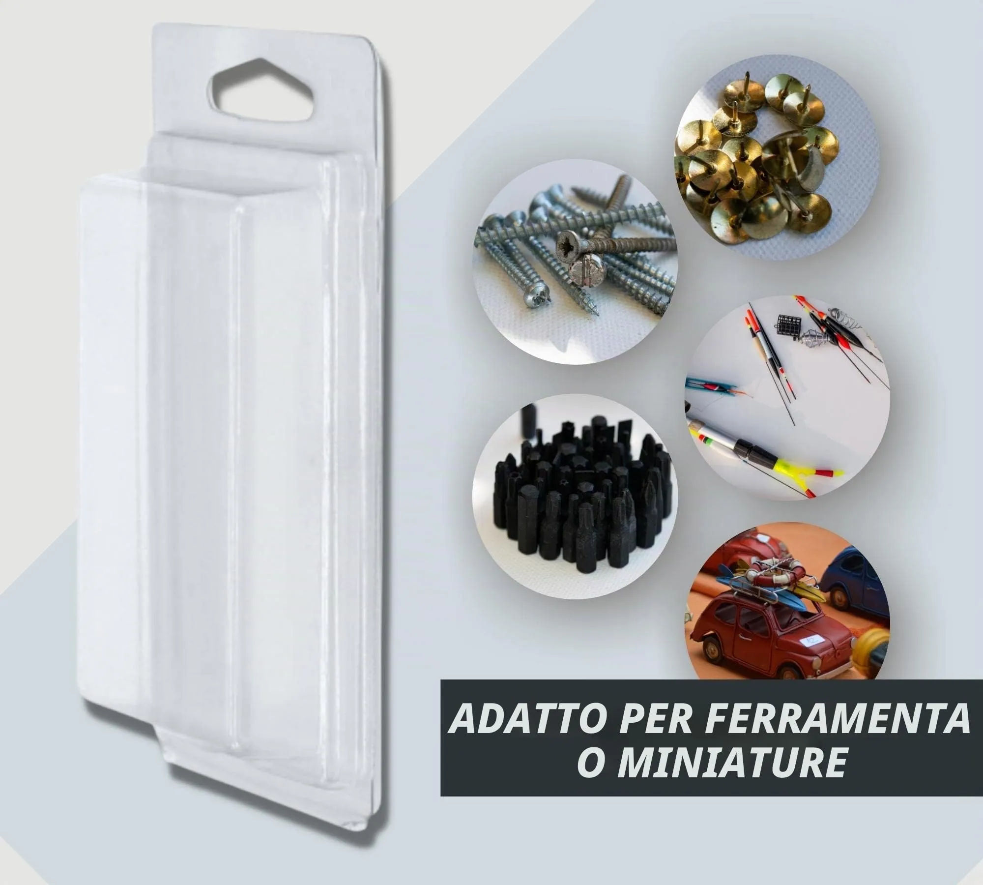 DOJA Barcelona Scatole Blister Auto-Chiusura in A-PET, Interno 99x61x15 mm, Esterno 135x75x25 mm, 100 Pezzi - immagine 4