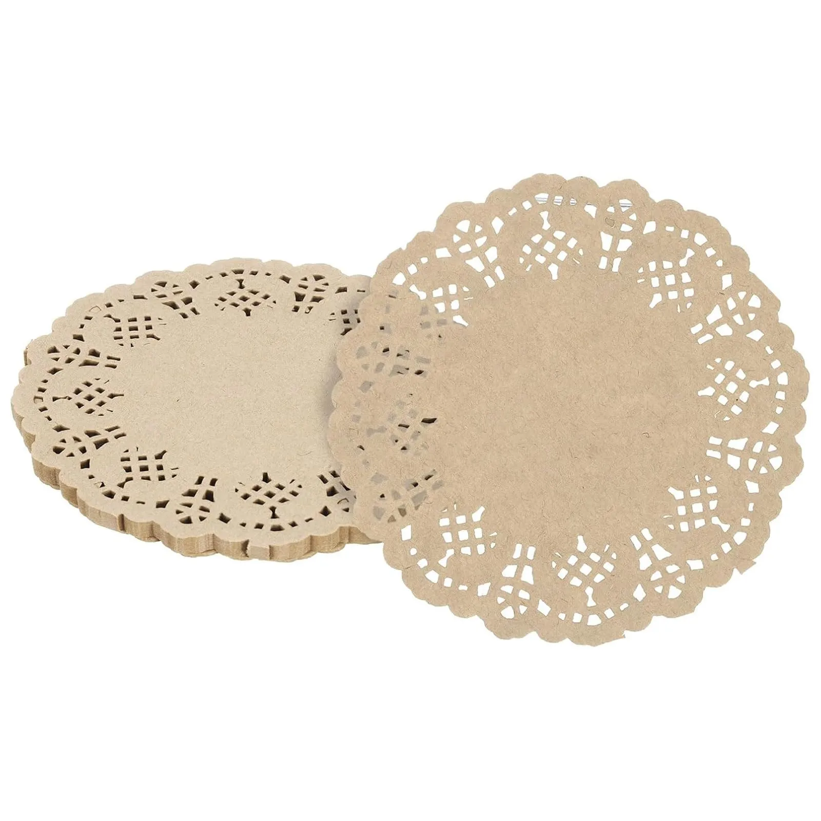 GWEOR Tovagliette Rotonde in Carta Kraft, Sottotorta Assorbente Olio, 11.5cm, 50 Pezzi - immagine 1