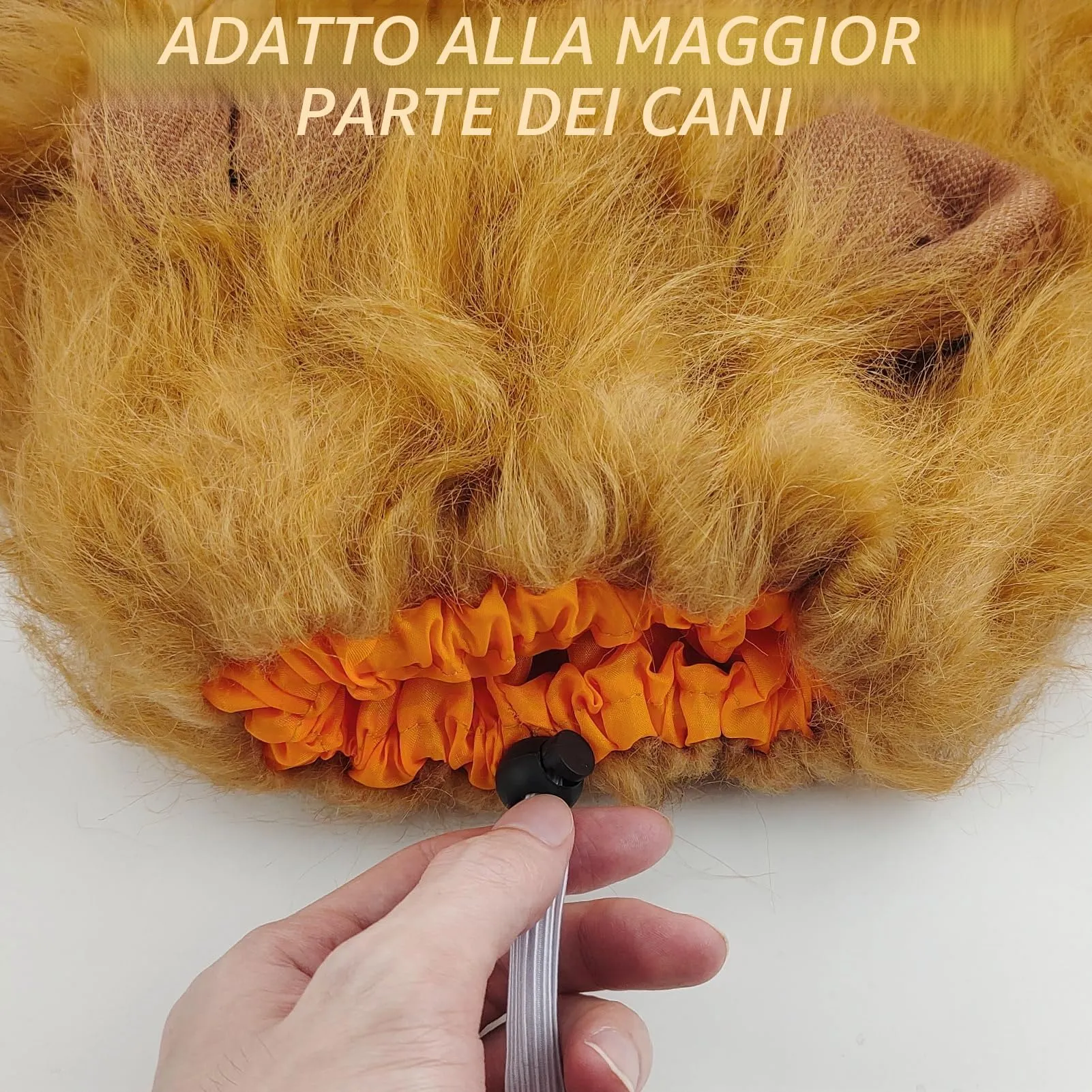 Huahuanghui Costume Criniera di Leone con Orecchie per Cani, Large, Giallo-Marrone - immagine 4