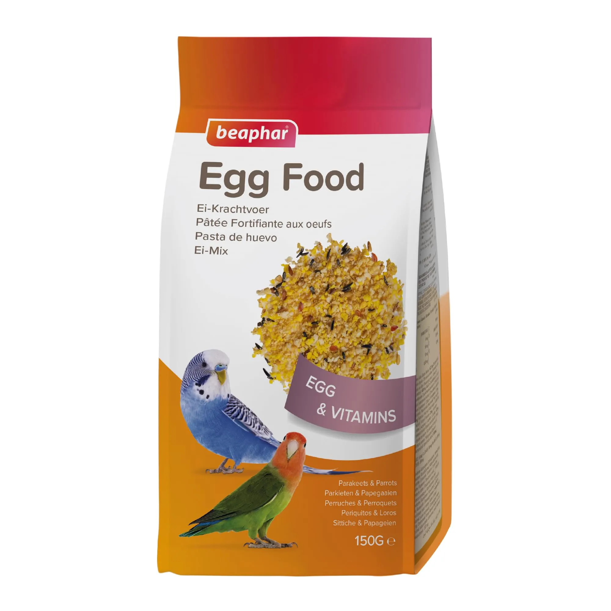 Beaphar Pasta Uovo per Periquiti, Agapornis e Piccole Cotorre, 150g - immagine 1