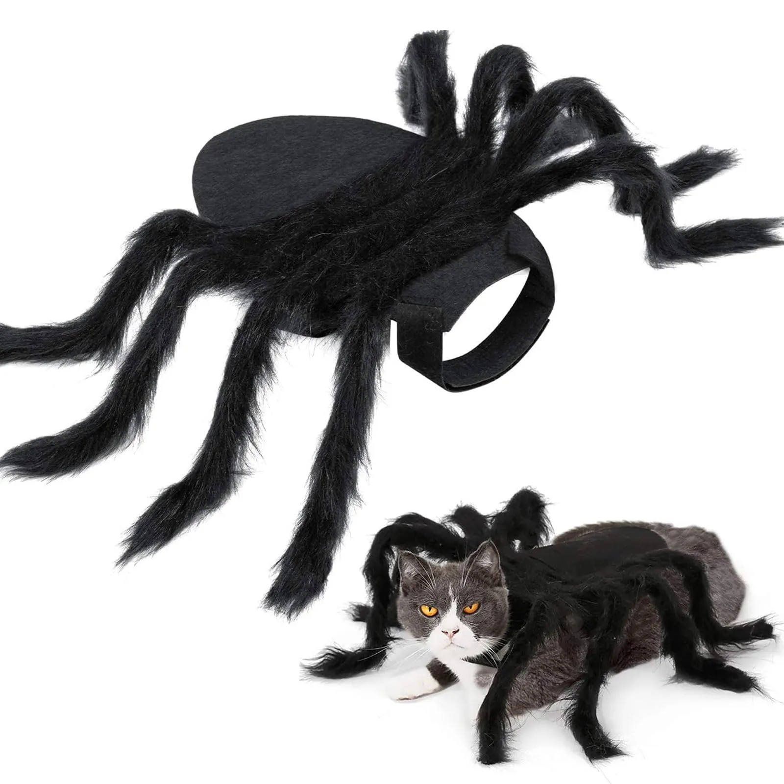 XoeLLe Costume da Ragno per Cane e Gatto Regolabile, Nero - immagine 1