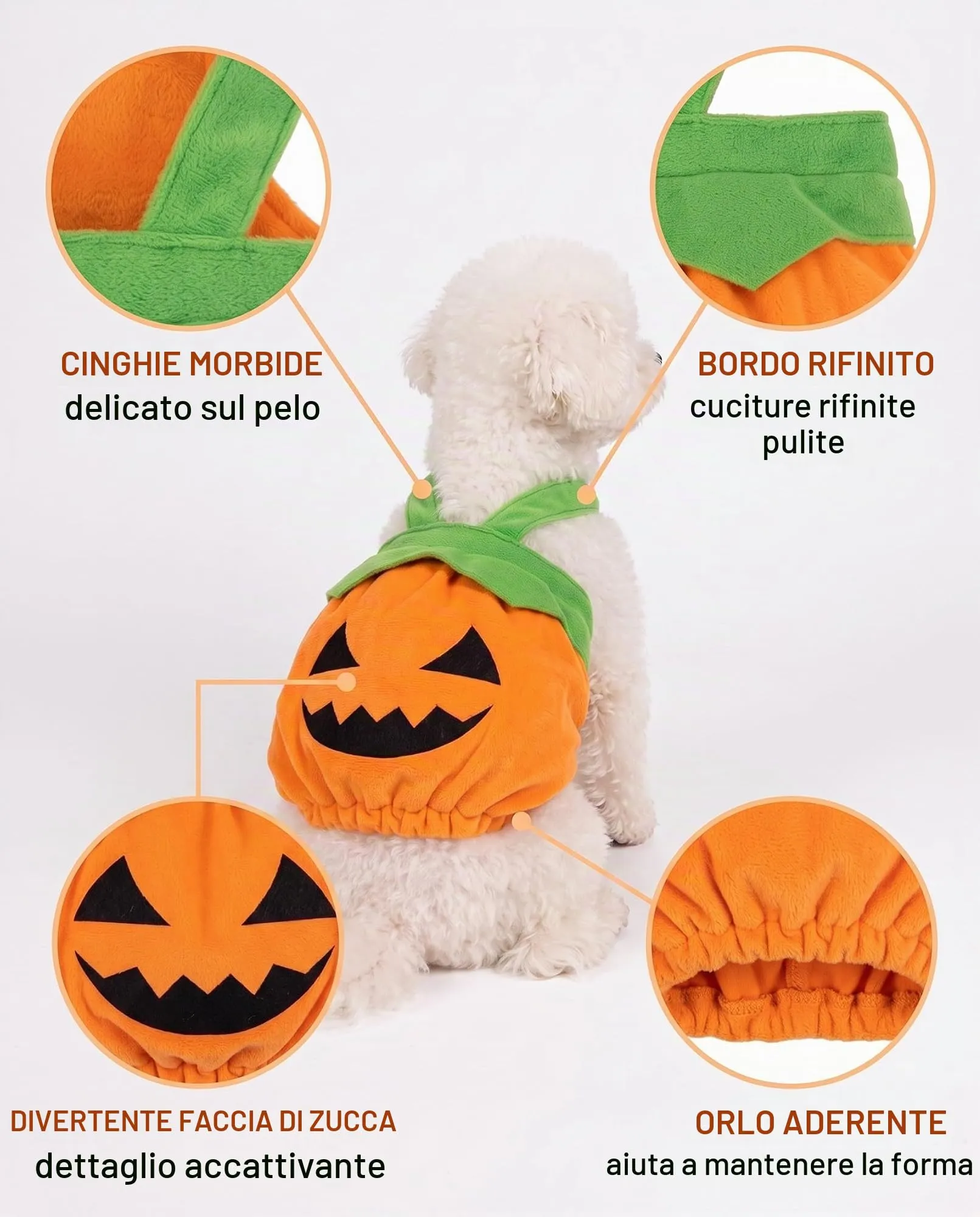 XUKZIMA Costume Zucca per Cane, Taglia L - immagine 4