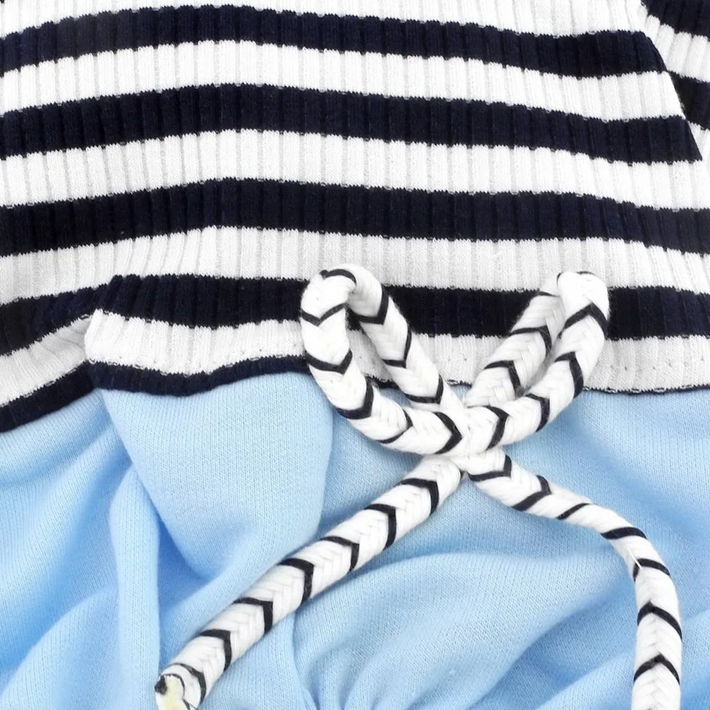 Ranphy Tuta a Righe in Cotone per Cani di Piccola Taglia e Gatti, Blu, Taglia S - immagine 8