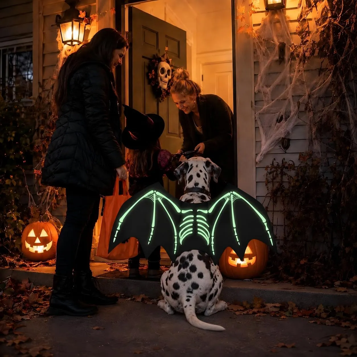 LIBRNTY Ali di Pipistrello per Cani, Costume Nero U004 - immagine 5