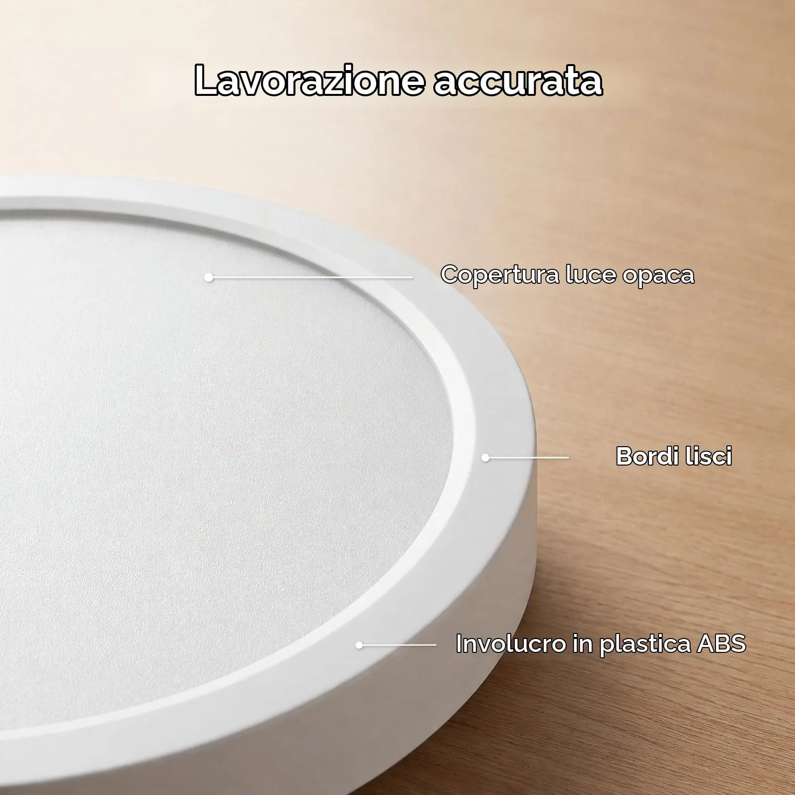 LQWELL Plafoniera a LED IP44, 22W, 3000K/4000K/6000K, 2420LM, 300 x 18 mm - immagine 4