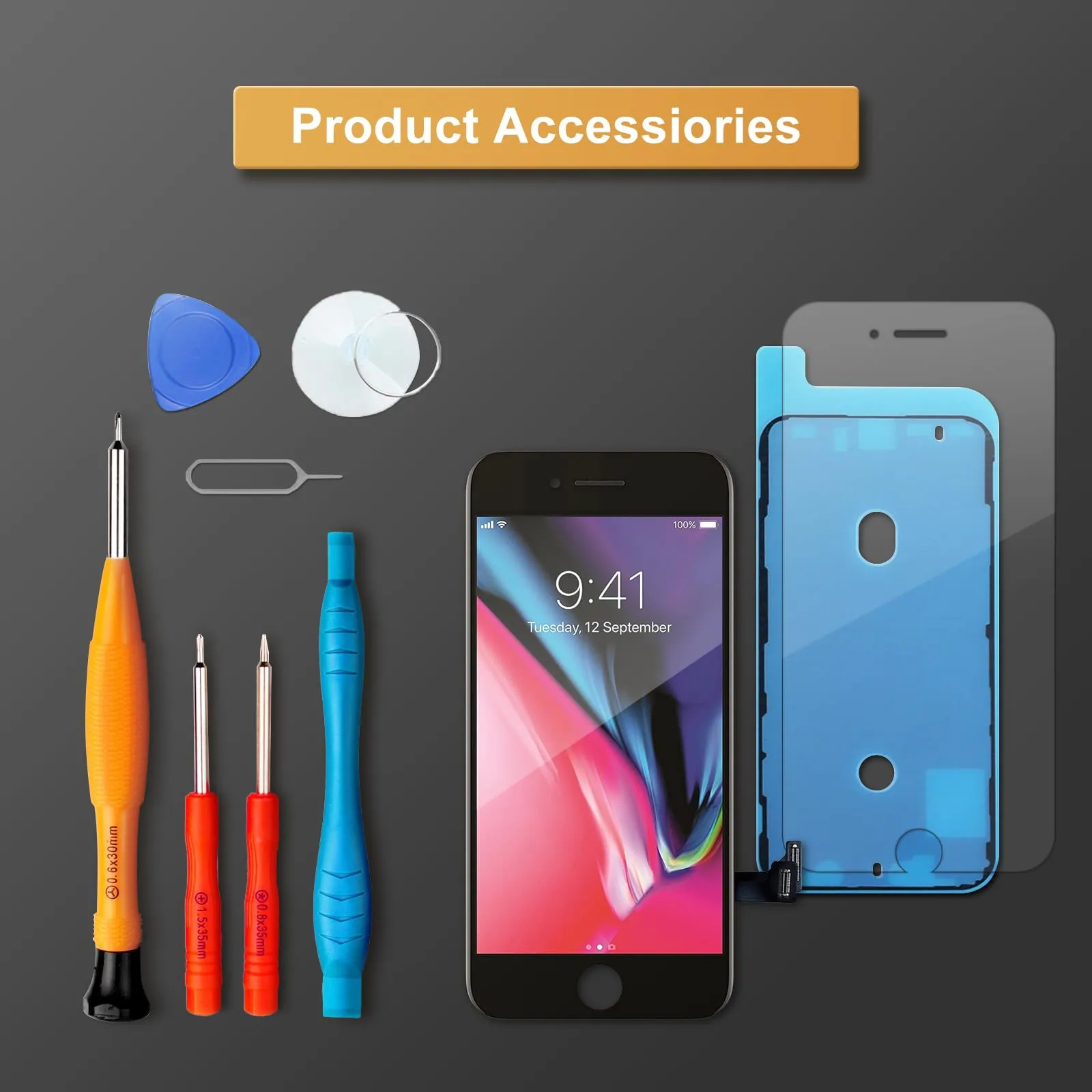 LL TRADER Schermo LCD 4,7'' per iPhone 8 con Kit di Riparazione (Nero) - immagine 6