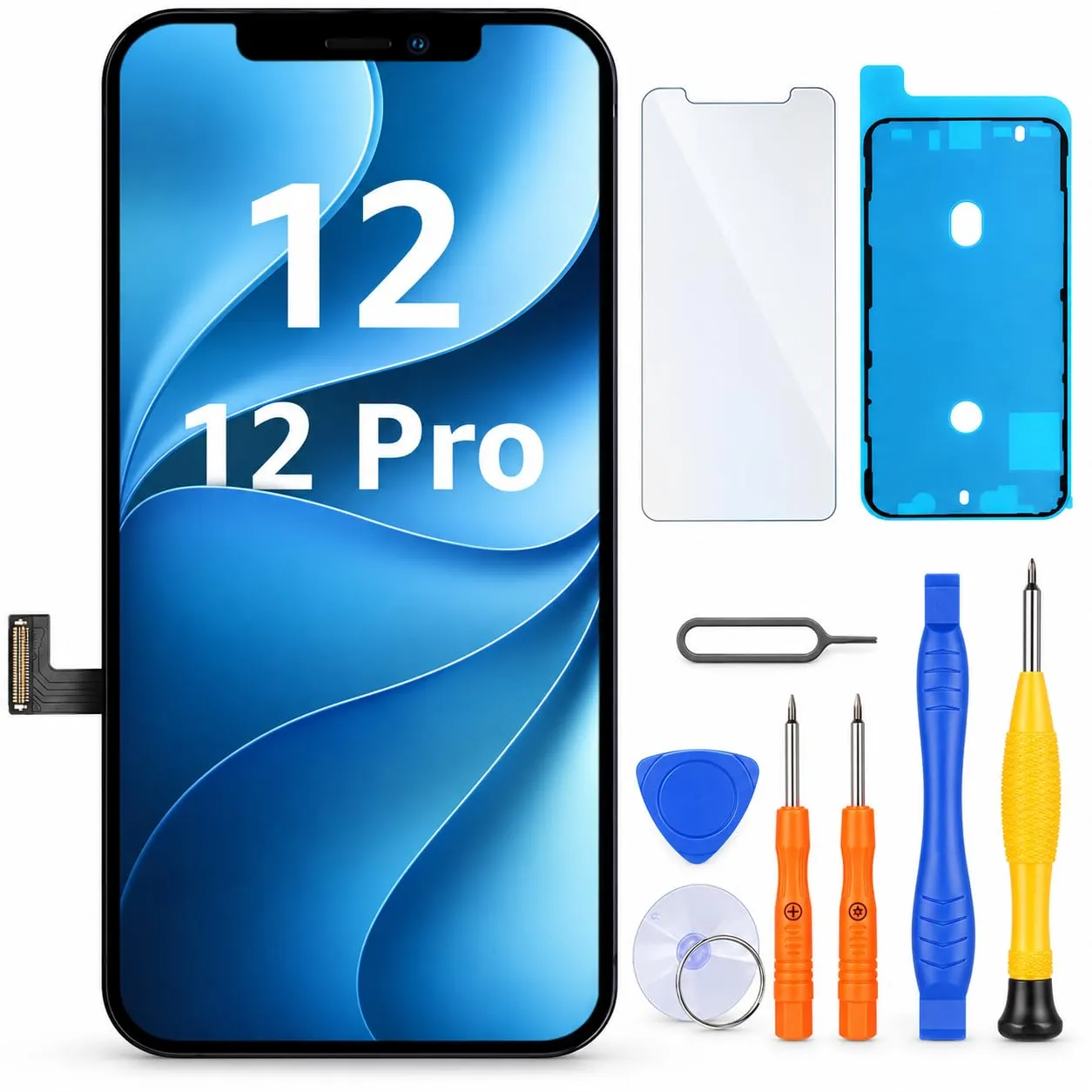 LL TRADER Schermo LCD 6,1'' per iPhone 12/12 Pro e Kit di Riparazione - immagine 1