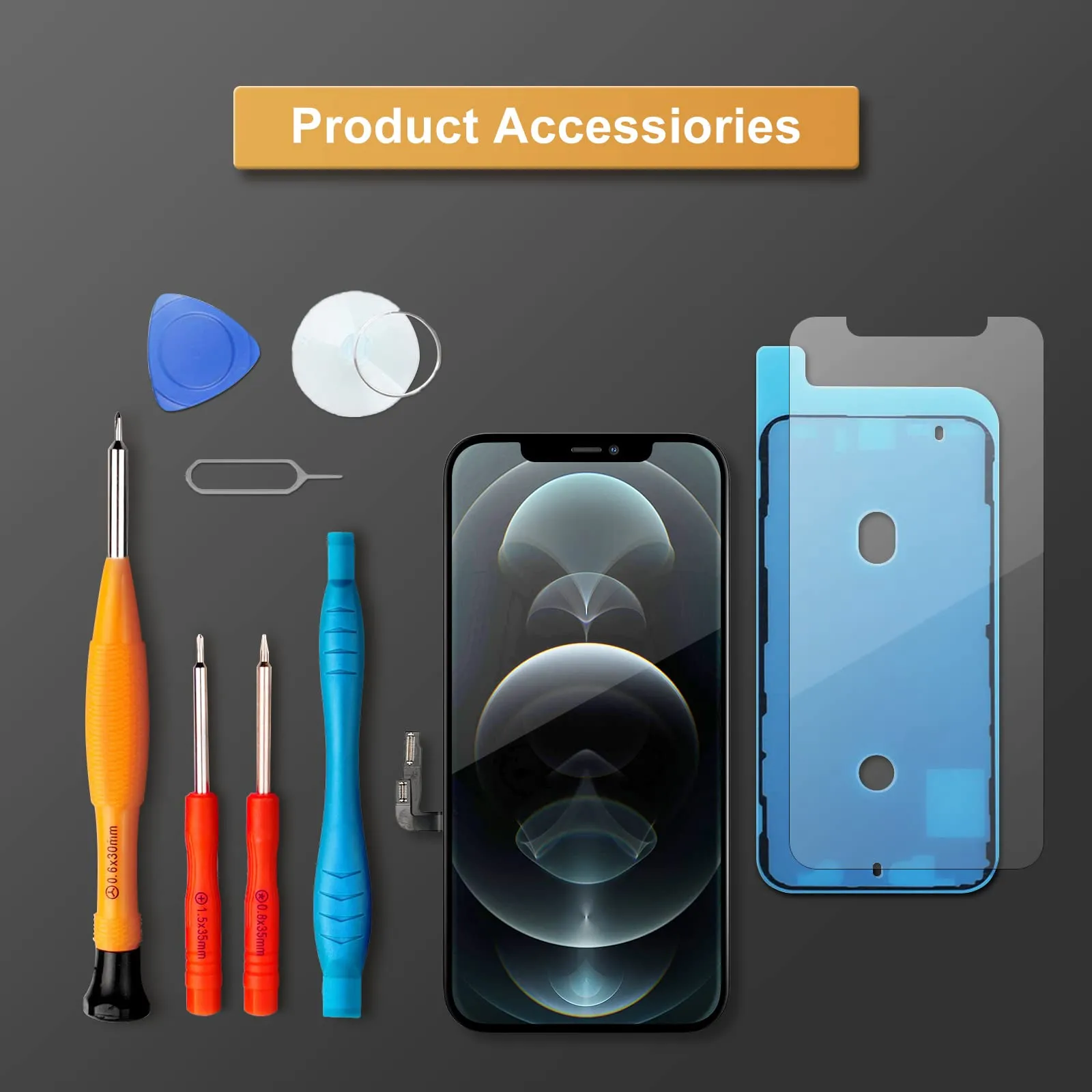 LL TRADER Schermo LCD 6,1'' per iPhone 12/12 Pro e Kit di Riparazione - immagine 7