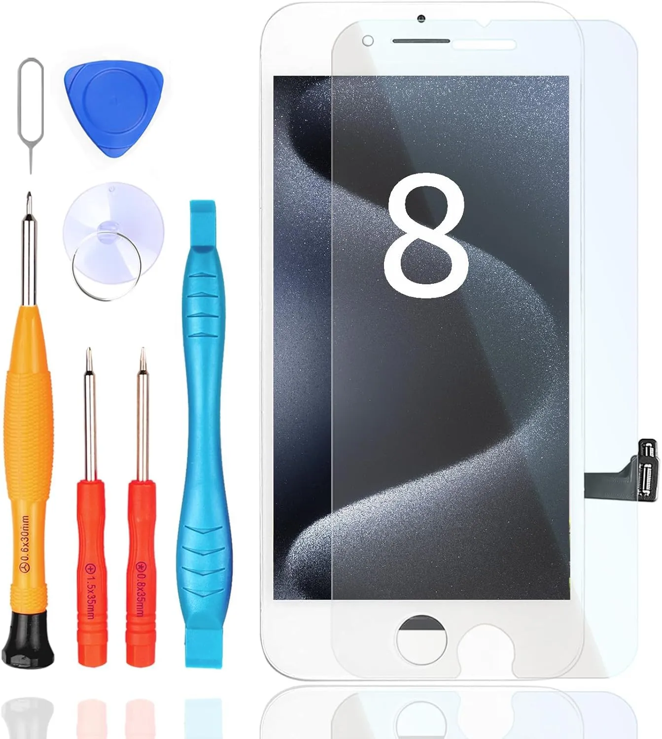 LL TRADER Schermo LCD 4,7'' per iPhone 8 con Kit di Riparazione (Bianco) - immagine 1