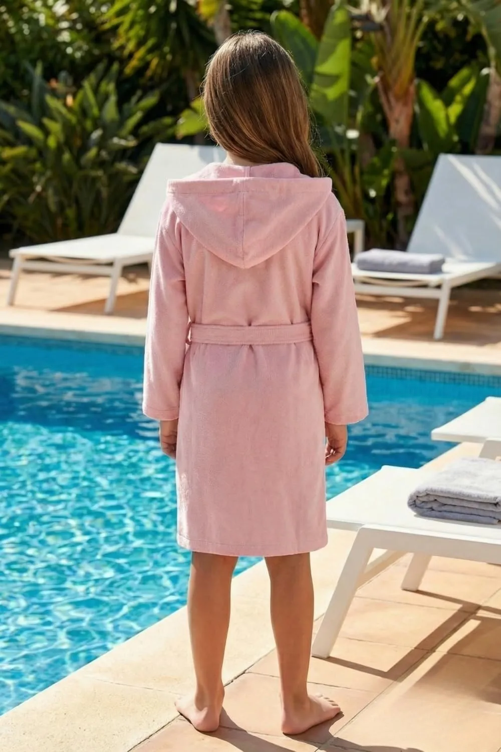 Intimitaly Accappatoio in Microfibra per Bambini, 10-12 anni, Rosa - immagine 2