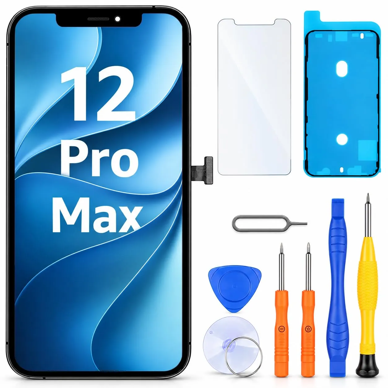 LL TRADER Schermo LCD 6,7'' per iPhone 12 Pro Max e Kit di Riparazione - immagine 1