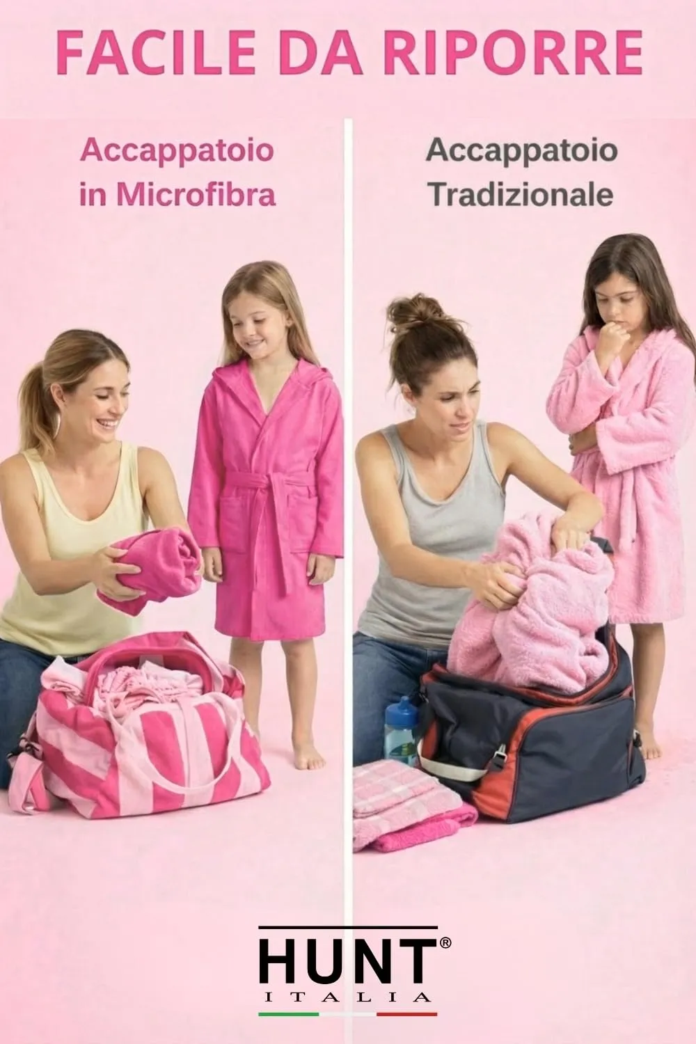 Intimitaly Accappatoio in Microfibra per Bambini 4-6 Anni, Fuxia - immagine 4