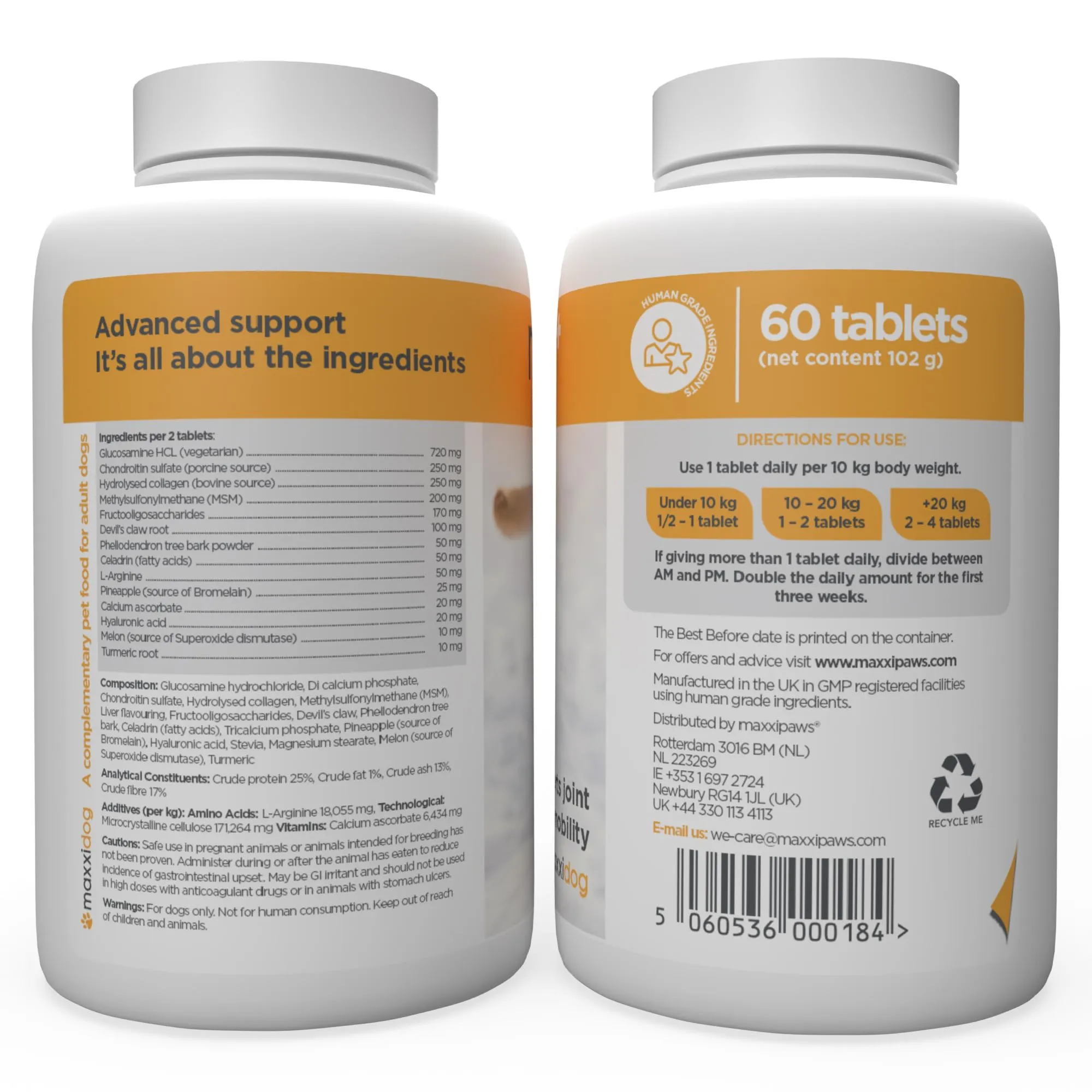 maxxipaws maxxiflex+ Anche & Articolazioni Cani, Glucosamina, 60 Compresse - immagine 8