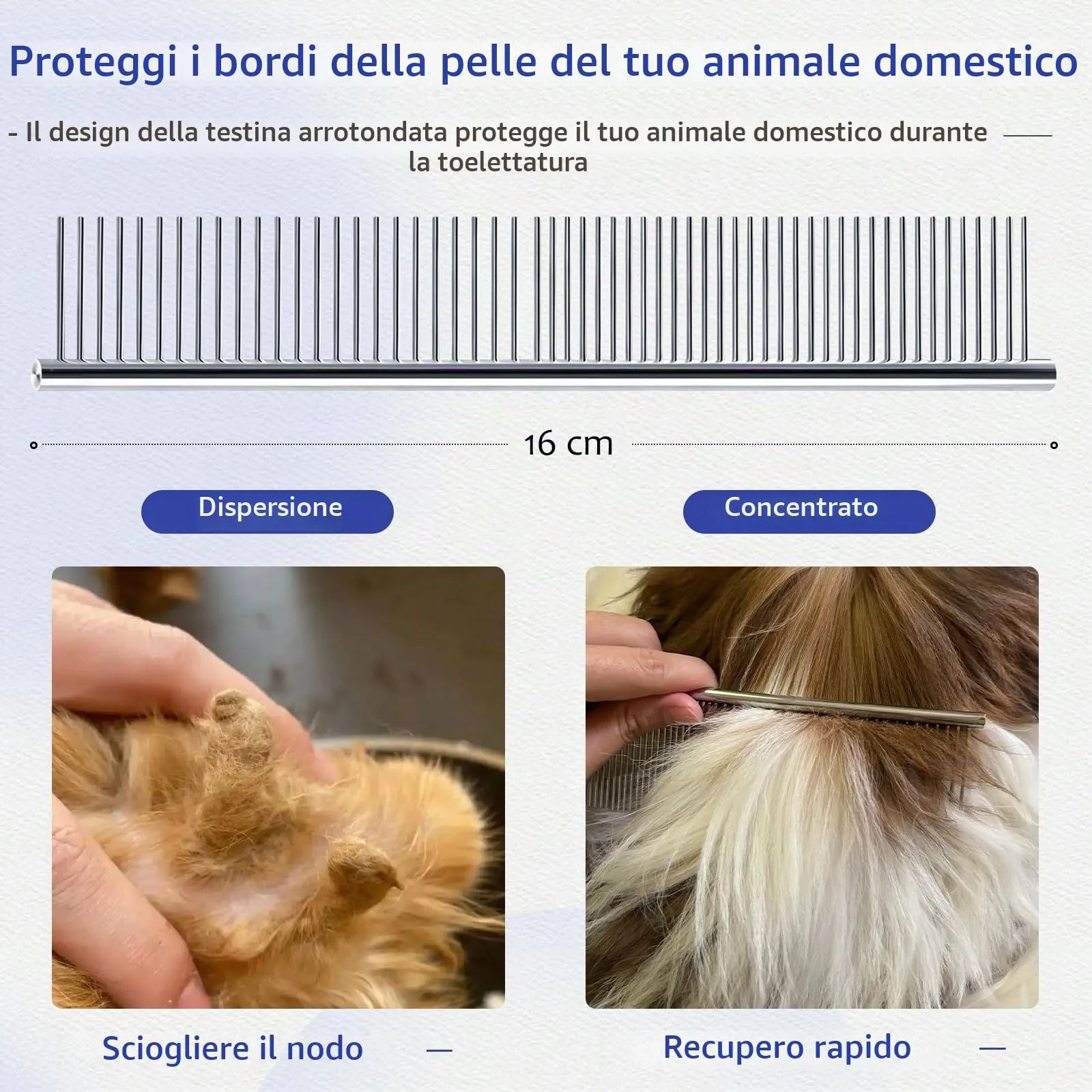 TRIGRAND Set Forbici Toelettatura Cani 5-in-1 con Punte Arrotondate, Rosa - immagine 7