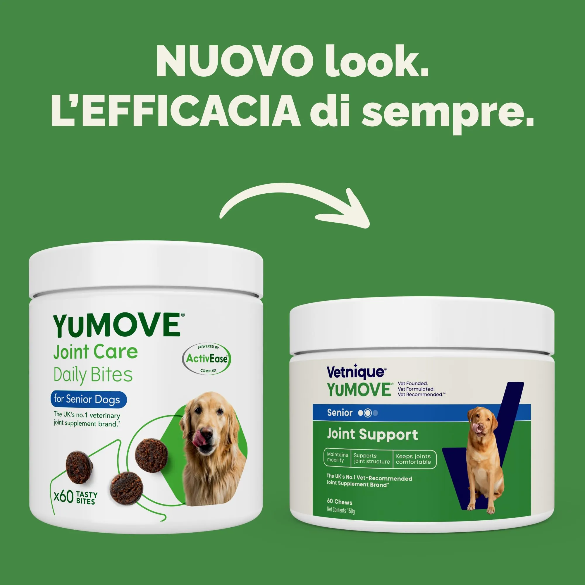 YuMOVE Integratore Articolazioni Cane Senior 8+ – 60 Bocconcini ActivEase - immagine 2