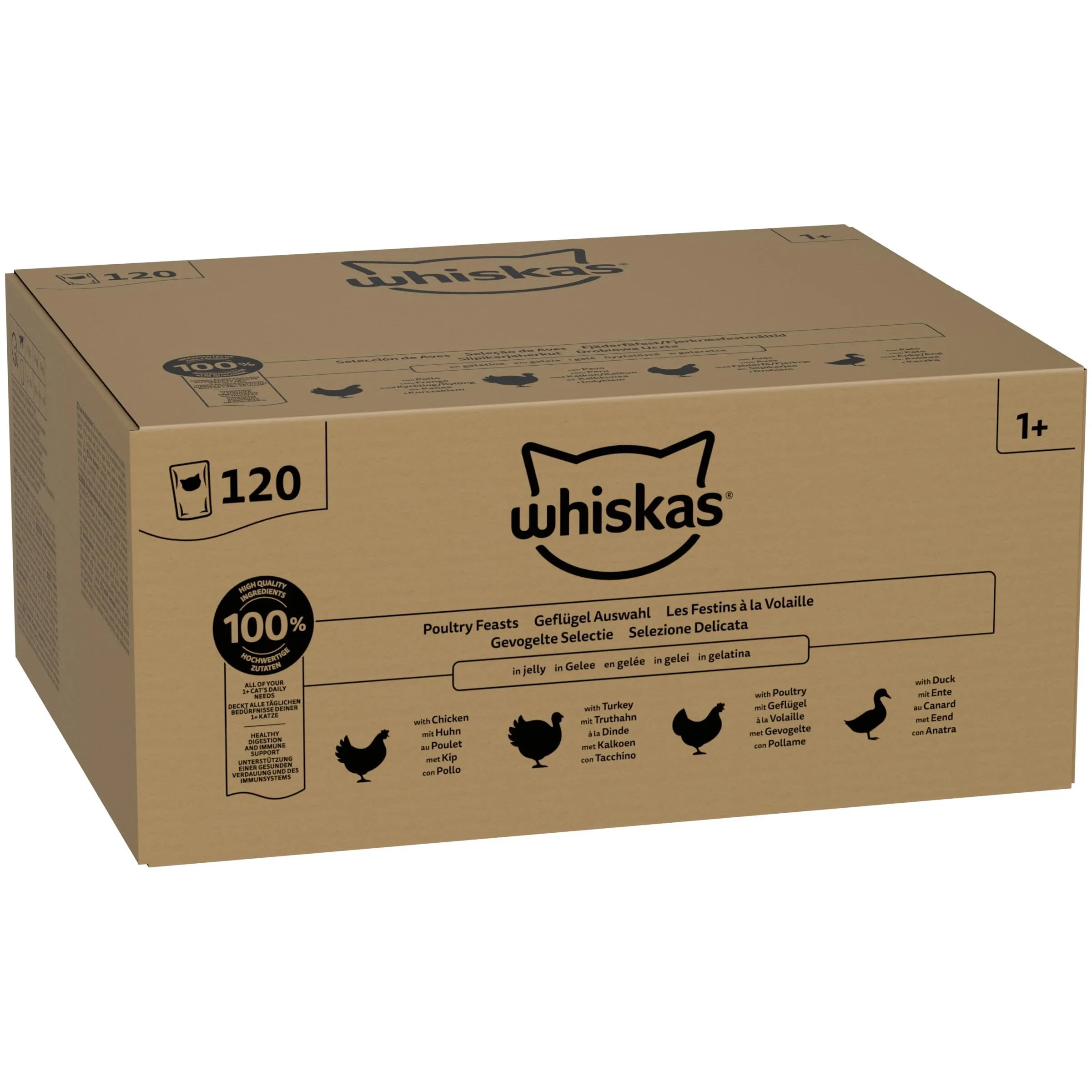 Whiskas Cibo Umido in Gelatina per Gatti Adulti Selezione Delicata 120x85g - immagine 2