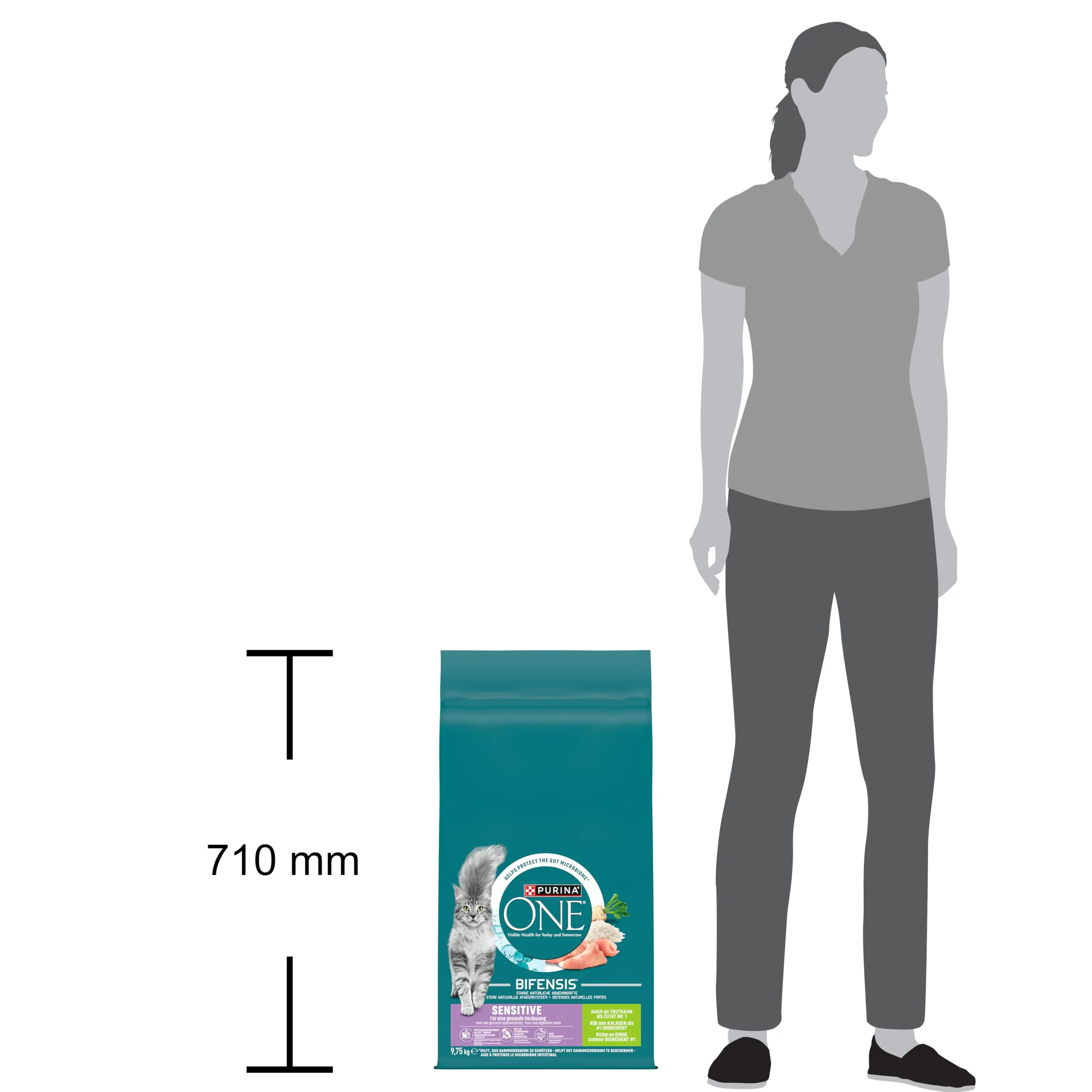 Purina ONE Bifensis Sensitive Crocchette per Gatti Adulti con Tacchino e Riso, 9.75 kg - immagine 3